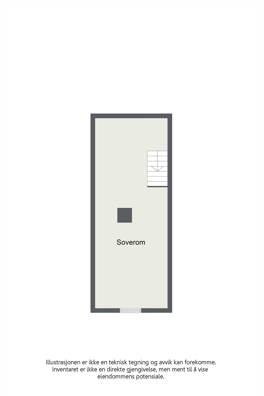 Illustrasjonen viser potensialet for det innredede loftet. Galleribilde