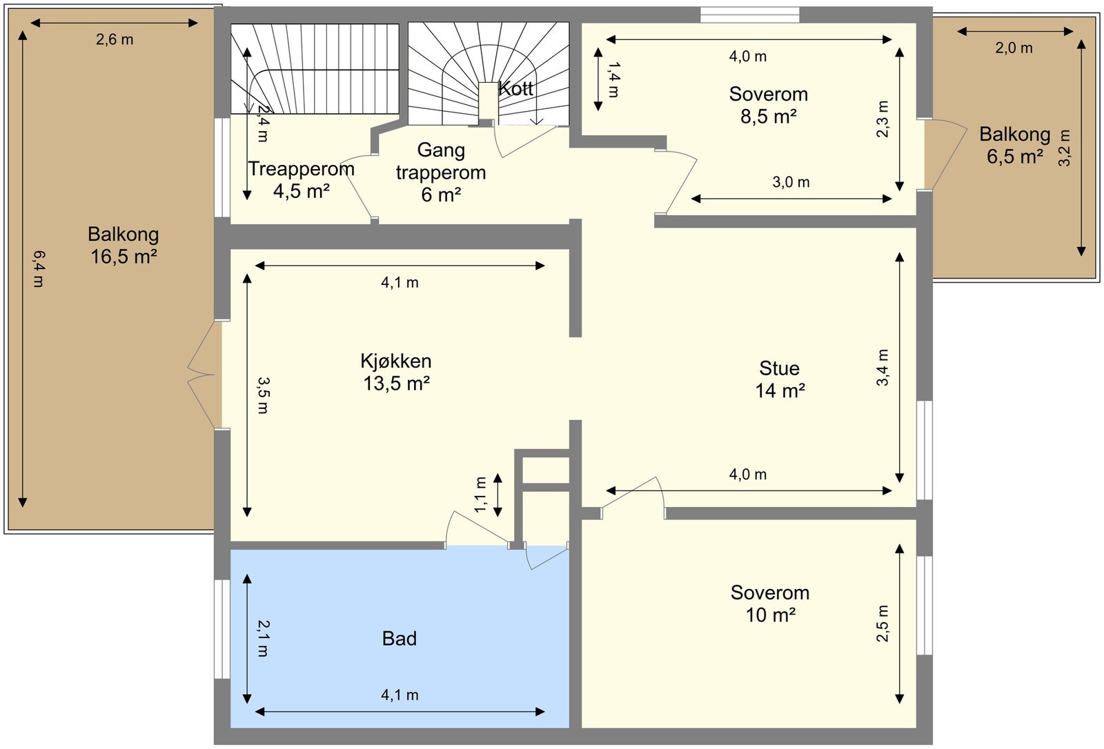 Planskisse, 2.etg. Galleribilde
