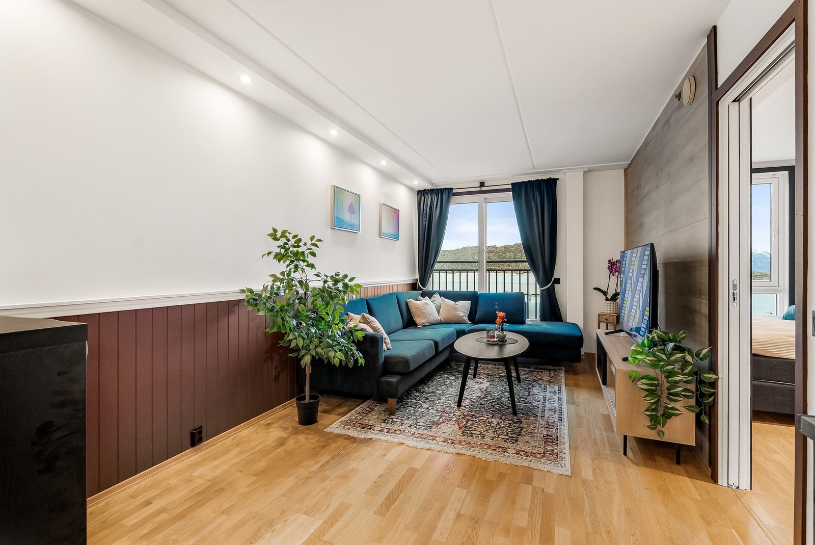 Parkett på gulv. Galleribilde