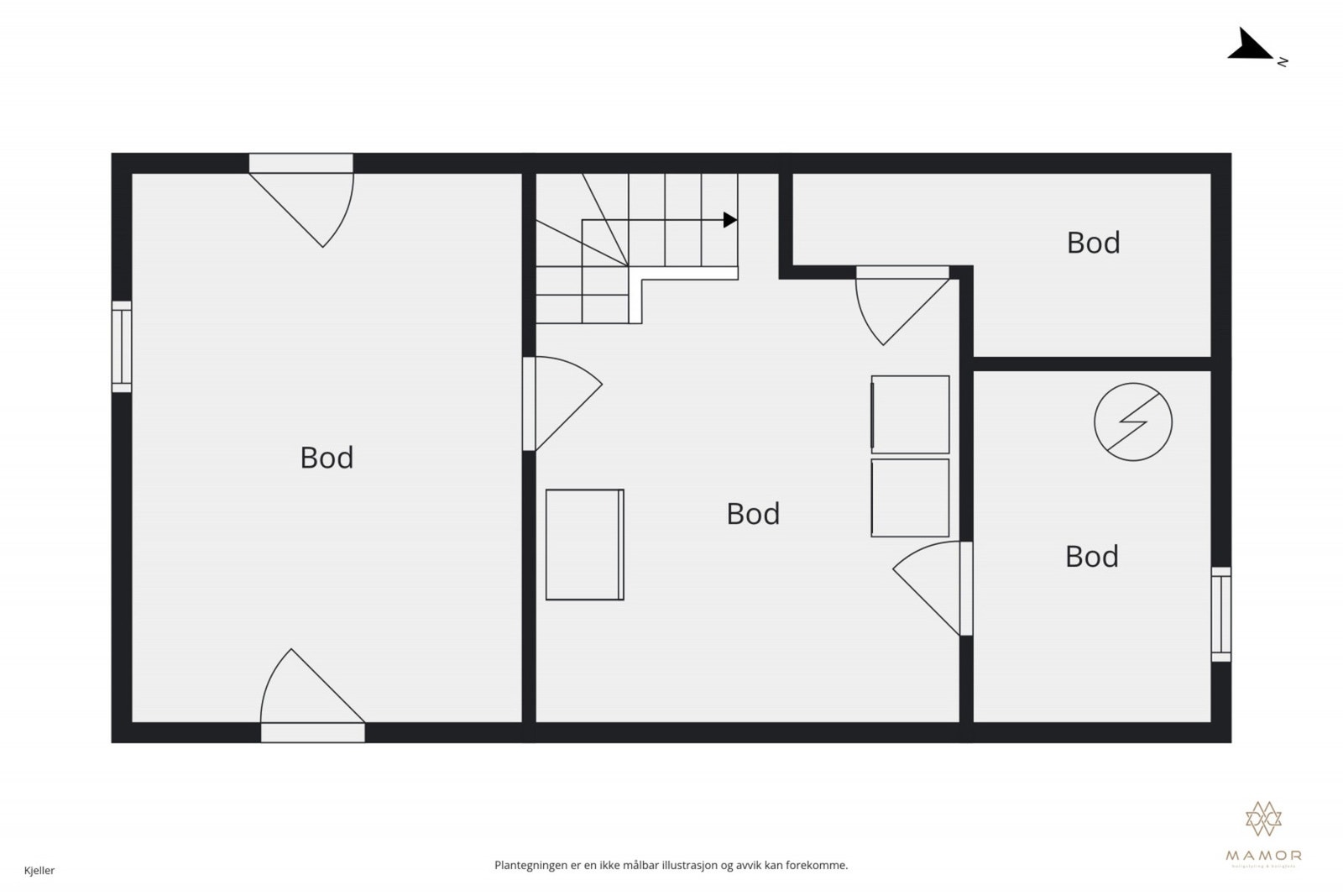 Plantegning kjeller Galleribilde