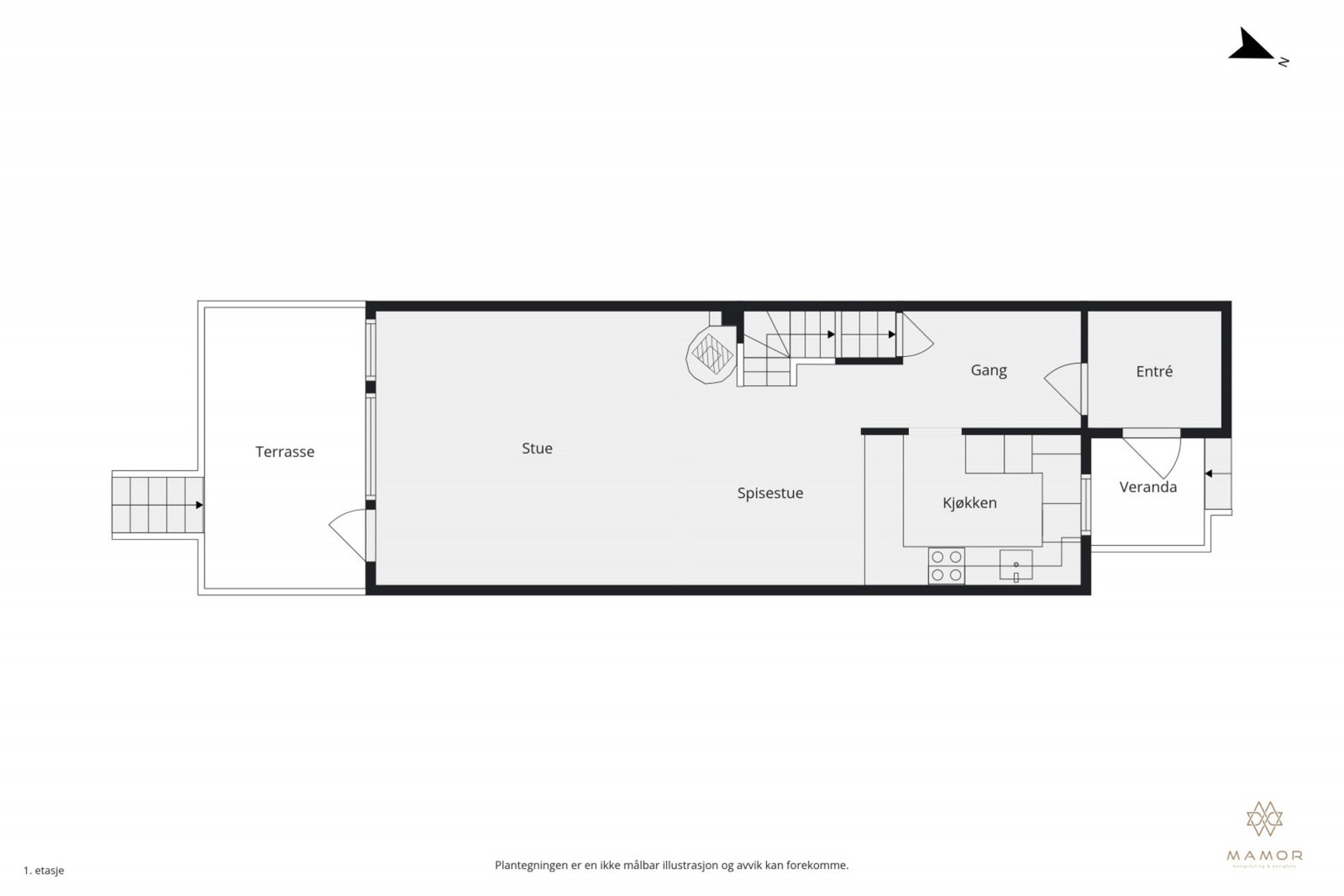 Plantegning første etasje Galleribilde
