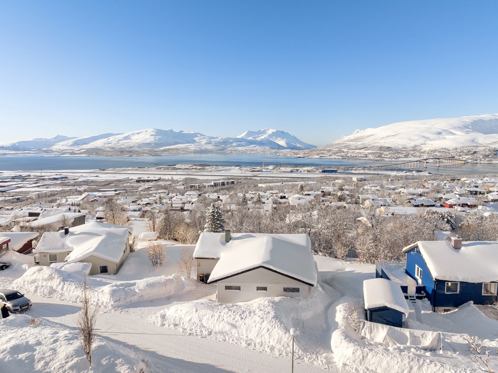 Umiddelbar nærhet til lysløypa. Galleribilde