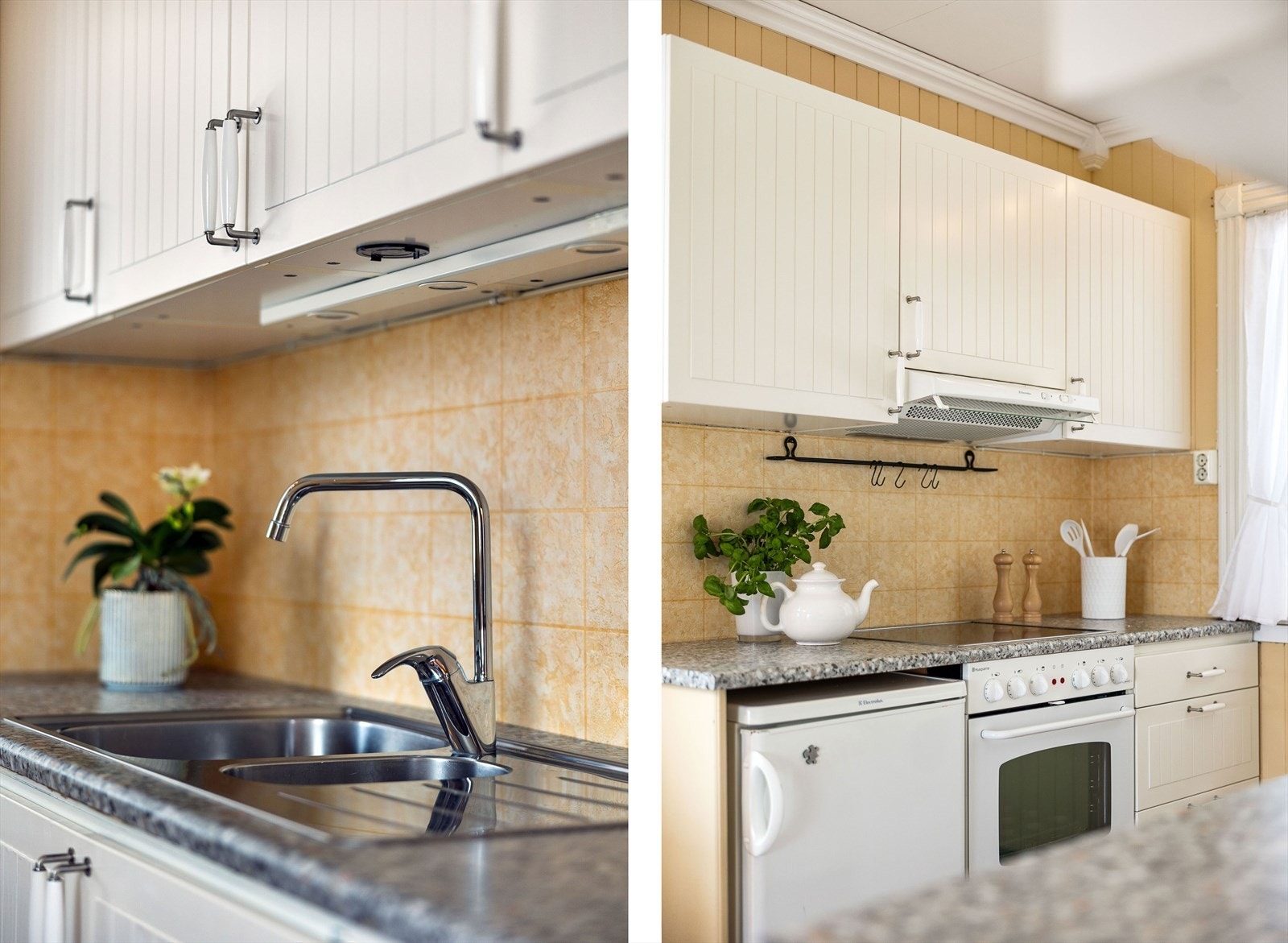 Kjøkkenet er utstyrt med ventilator med avtrekk ut. Galleribilde