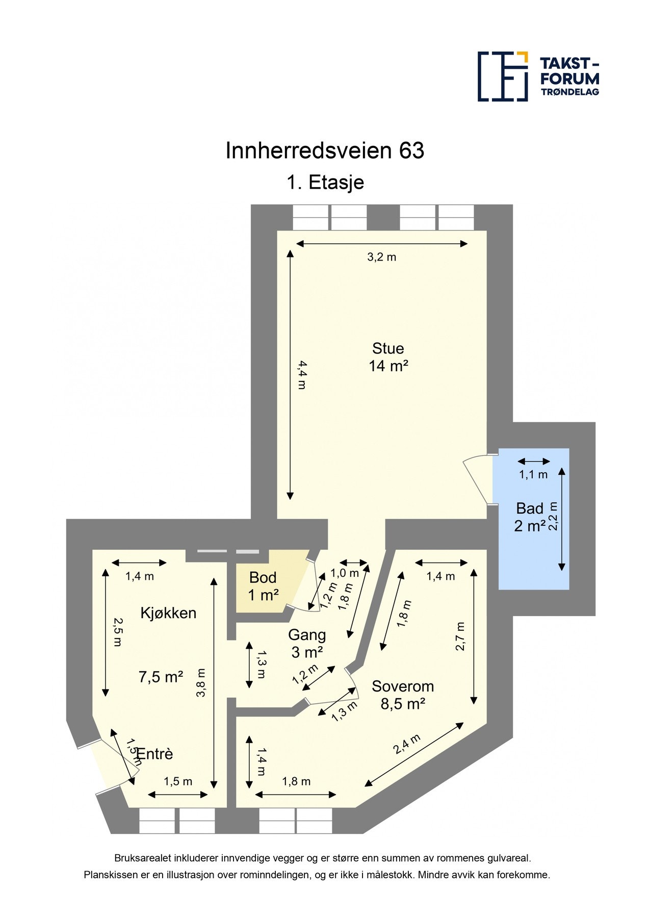 Plantegning 1.etasje. Galleribilde
