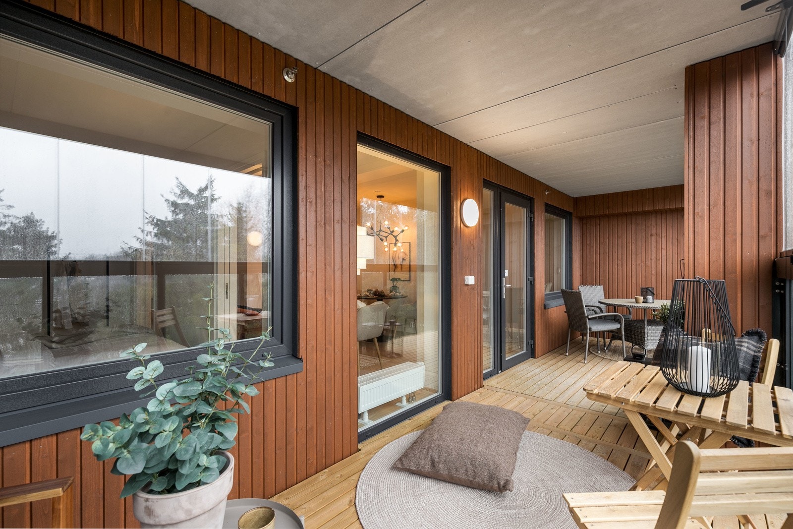 God avsatt plass til utemøbler etter ønske på balkongen. Galleribilde