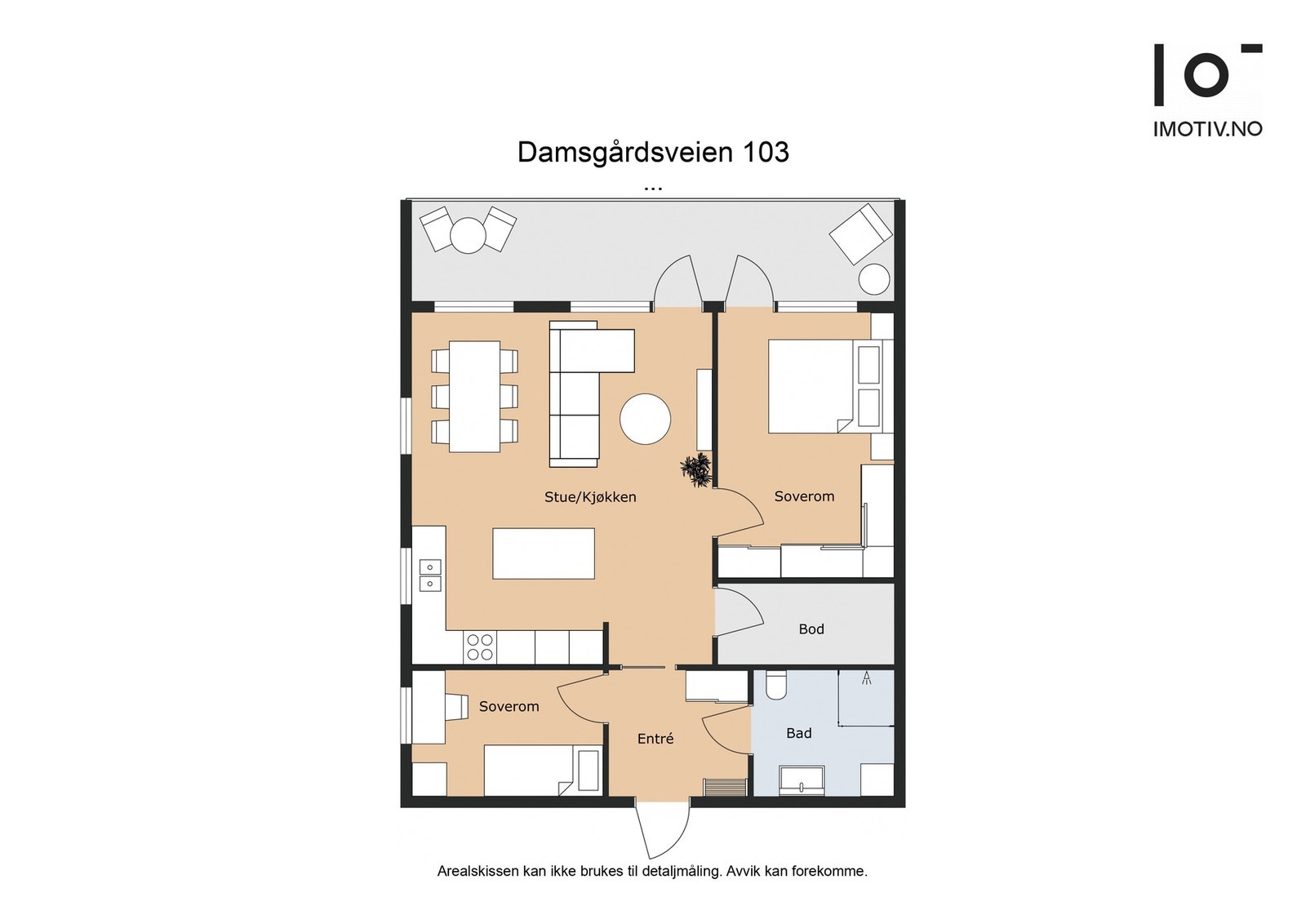 - Planløsning. I tillegg medfølger ekstern bod med ytterligere lagringsplass - Galleribilde