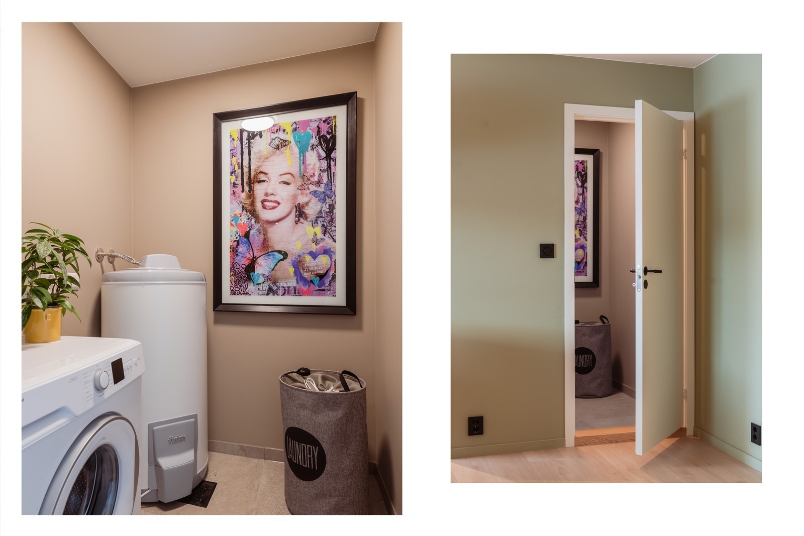 Praktisk vaskerom med varmtvannsbereder fra 2025 Galleribilde