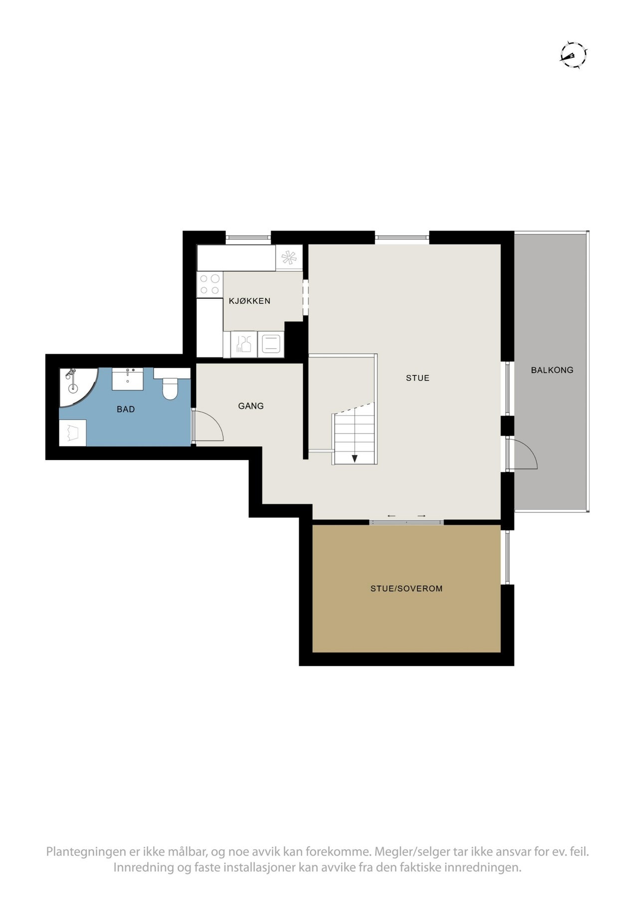 Plantegning 2 etg. Galleribilde