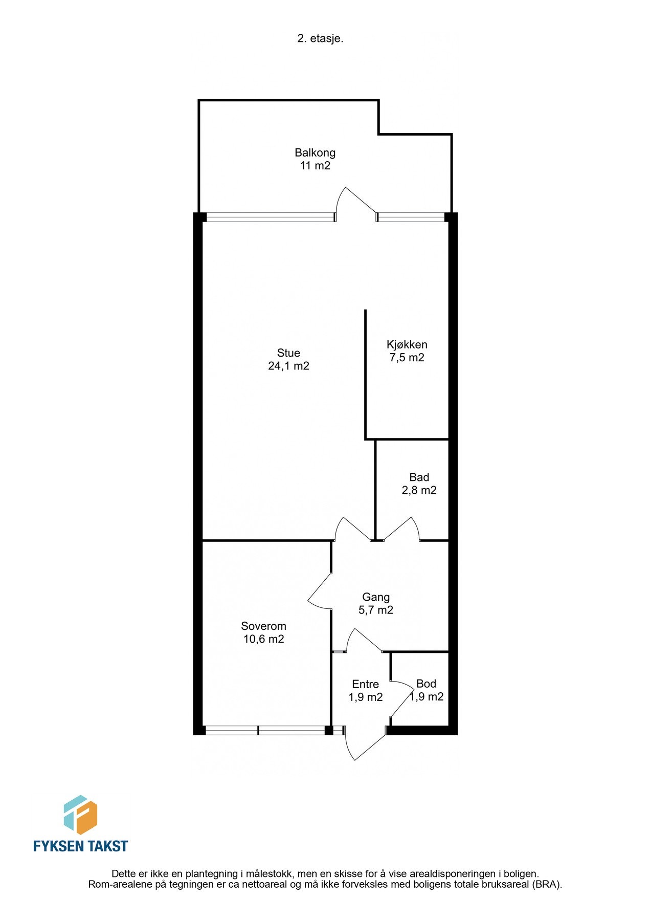 Planskisse 2. etasje Galleribilde