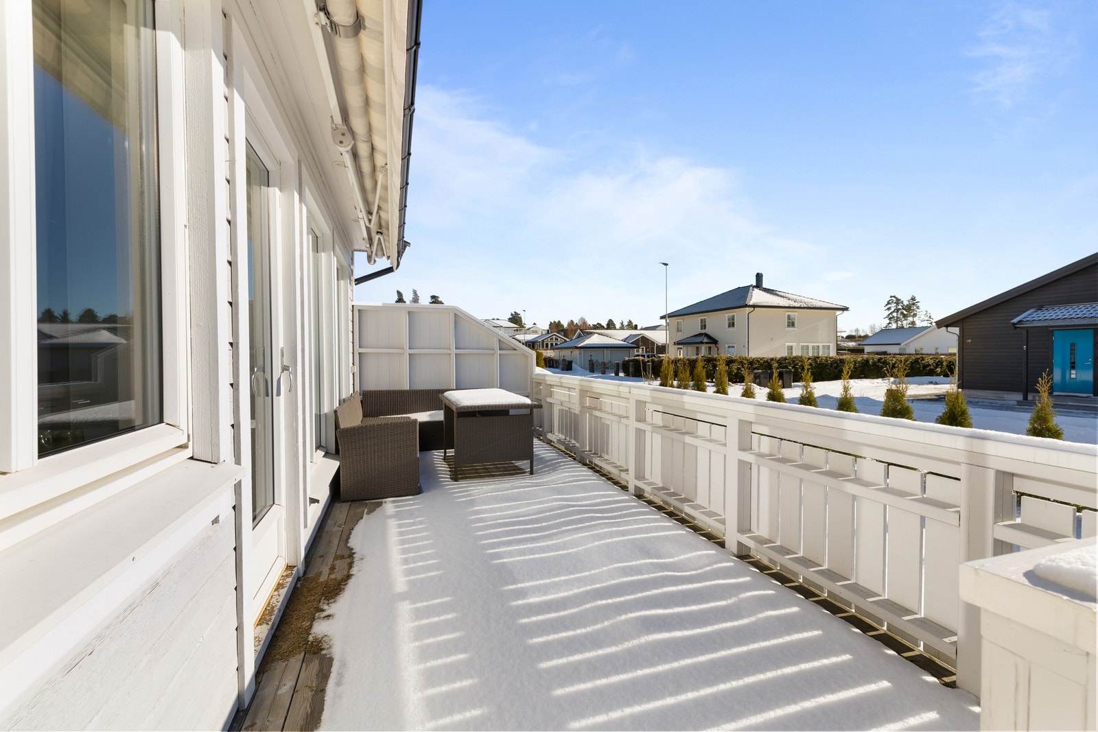 Denne flotte uteplassen er på 14,8 kvm vendt mot sør. Galleribilde