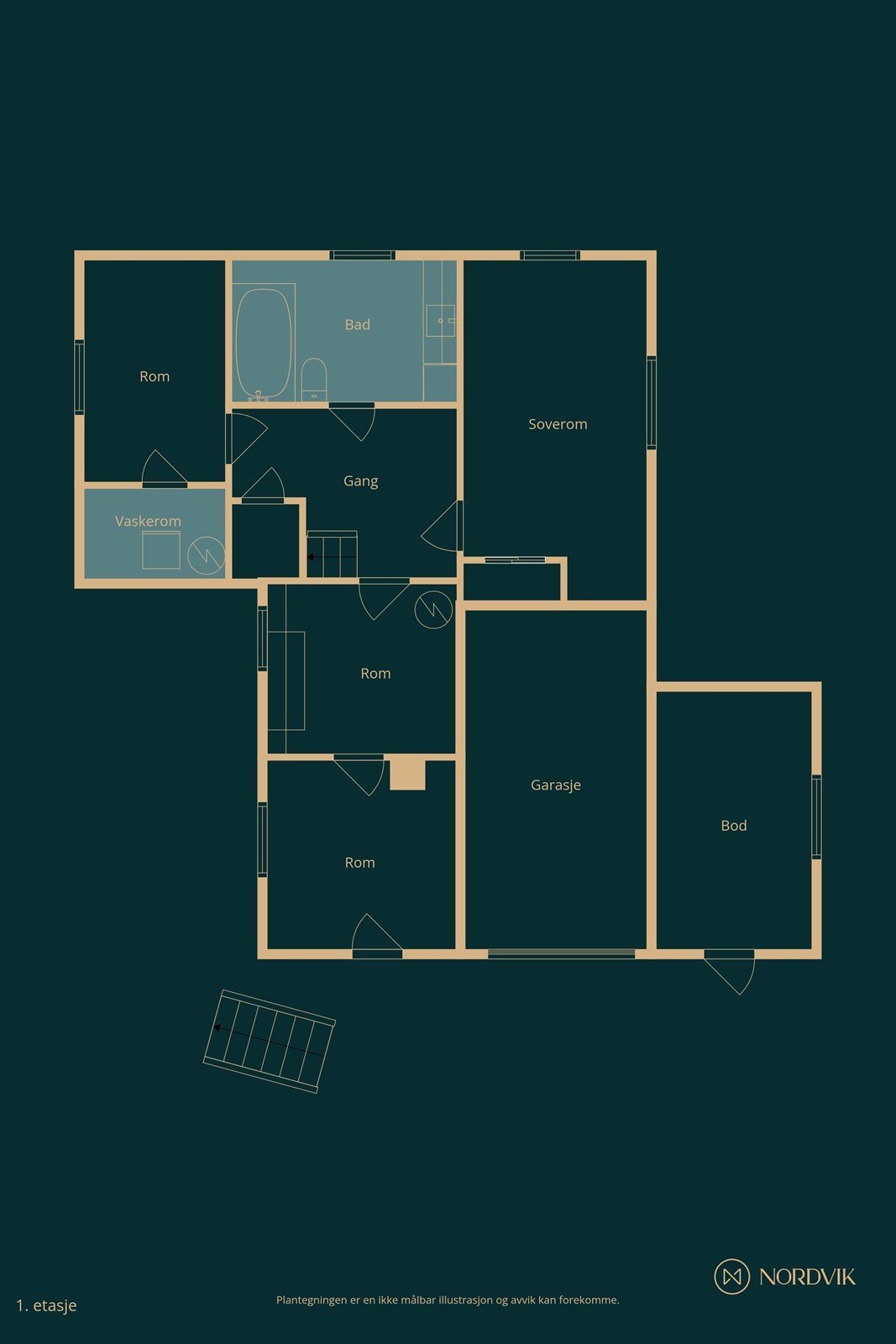 Plantegning kjeller Galleribilde