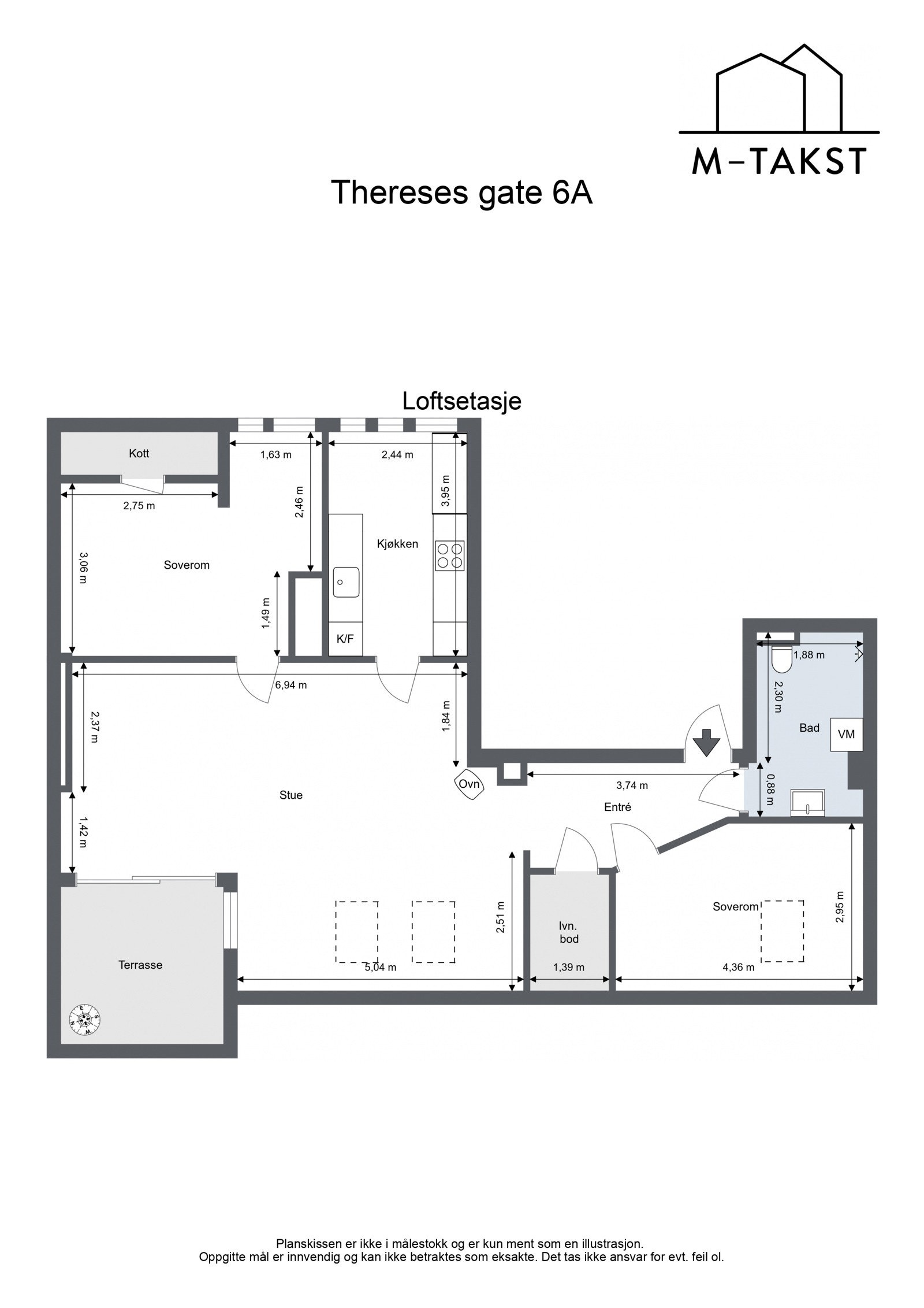 Gjennomgående planløsning - Leiligheten disponerer en loftsbod vis a vis ingangen til leiligheten. Denne boden har et gulvareal på 4,7 kvm i tillegg til kjellerbod på 11 kvm + trappebod på 1,7 kvm. Galleribilde