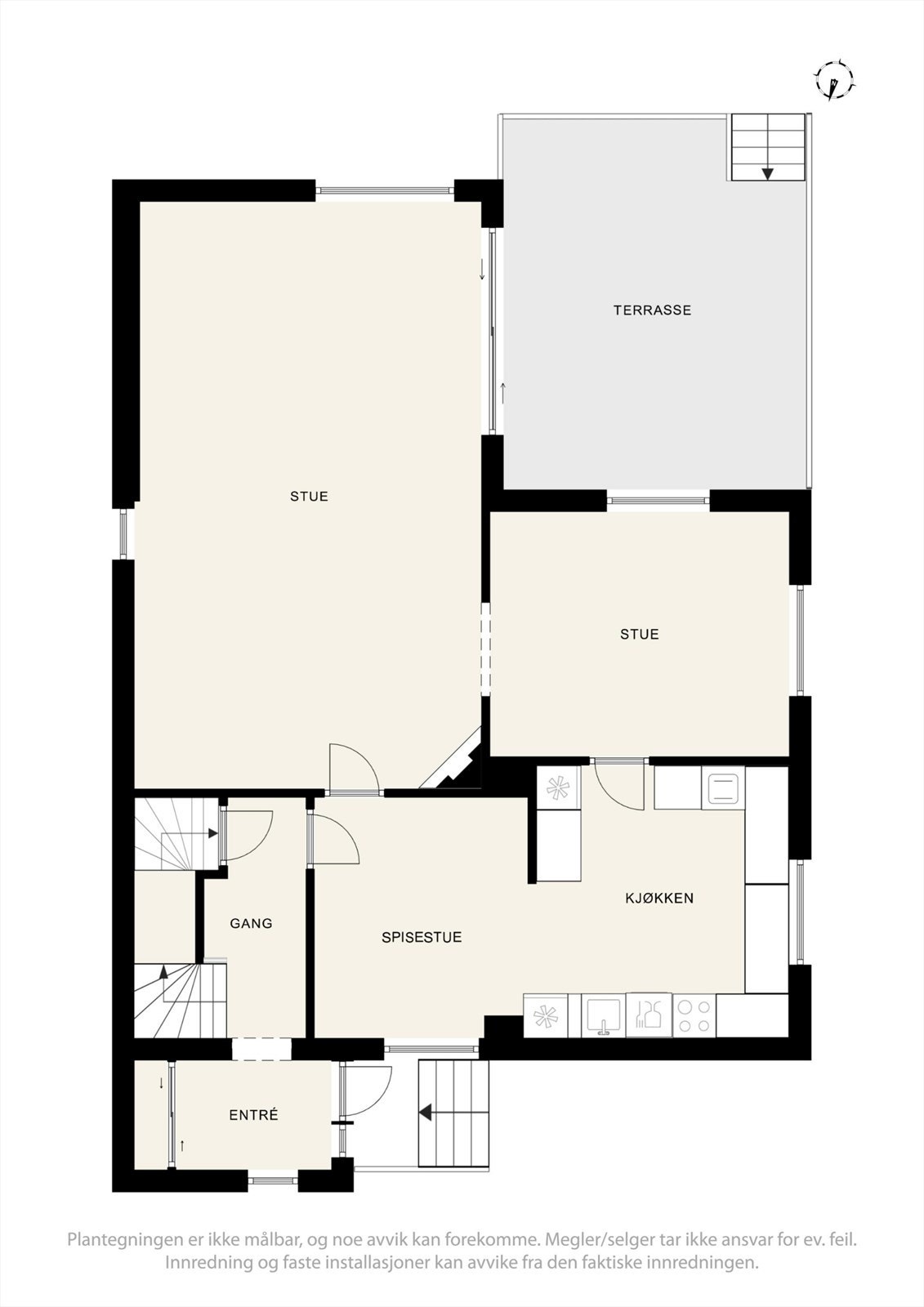 Plantegning første etasje Galleribilde