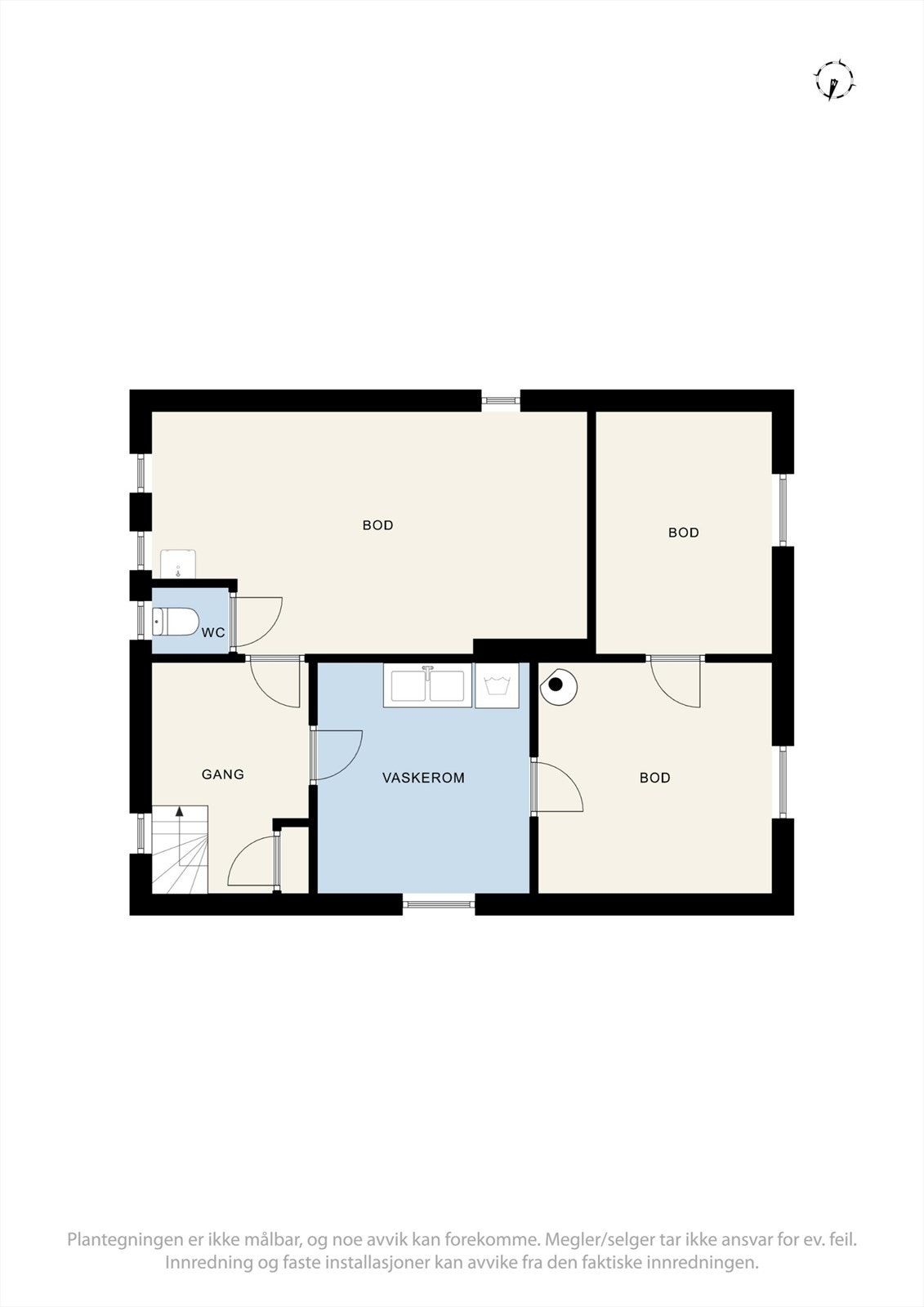 Plantegning kjelleretasje Galleribilde