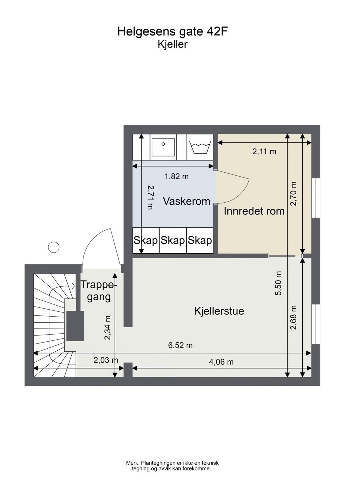 Plantegning kjeller (avvik kan forekomme) Galleribilde