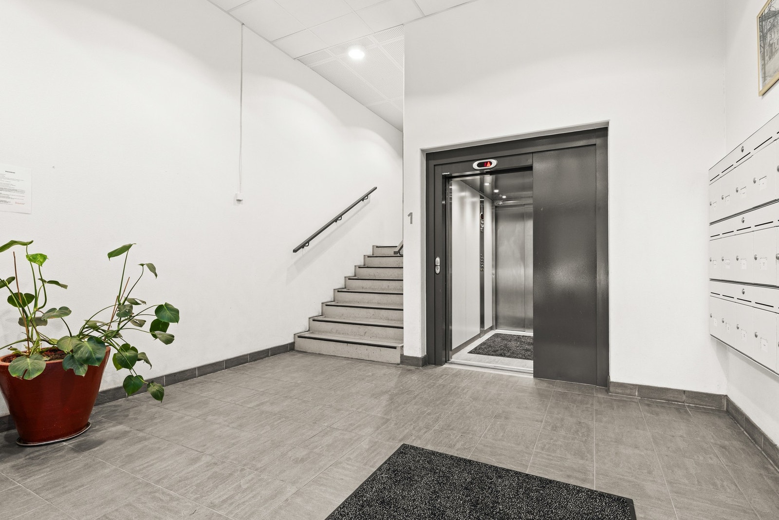 Flotte og velholdte fellesarealer med stor heis som enkelt tar deg opp til leiligheten Galleribilde