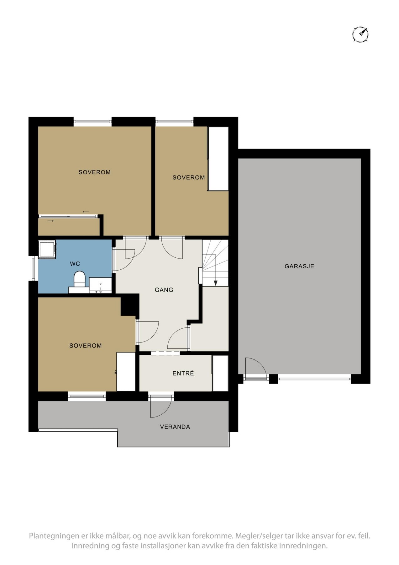 Plantegning 1 etg. Galleribilde