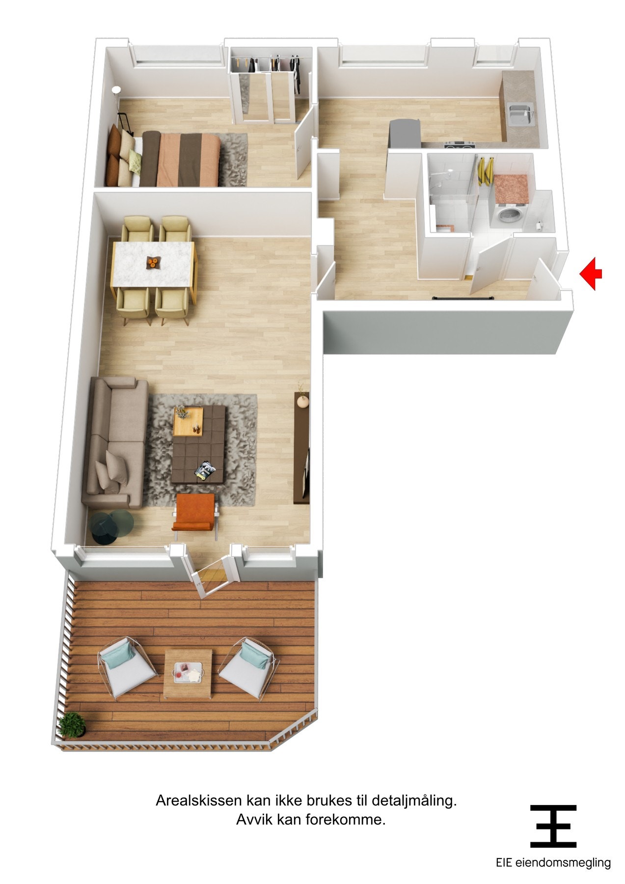 3D plantegning. Galleribilde