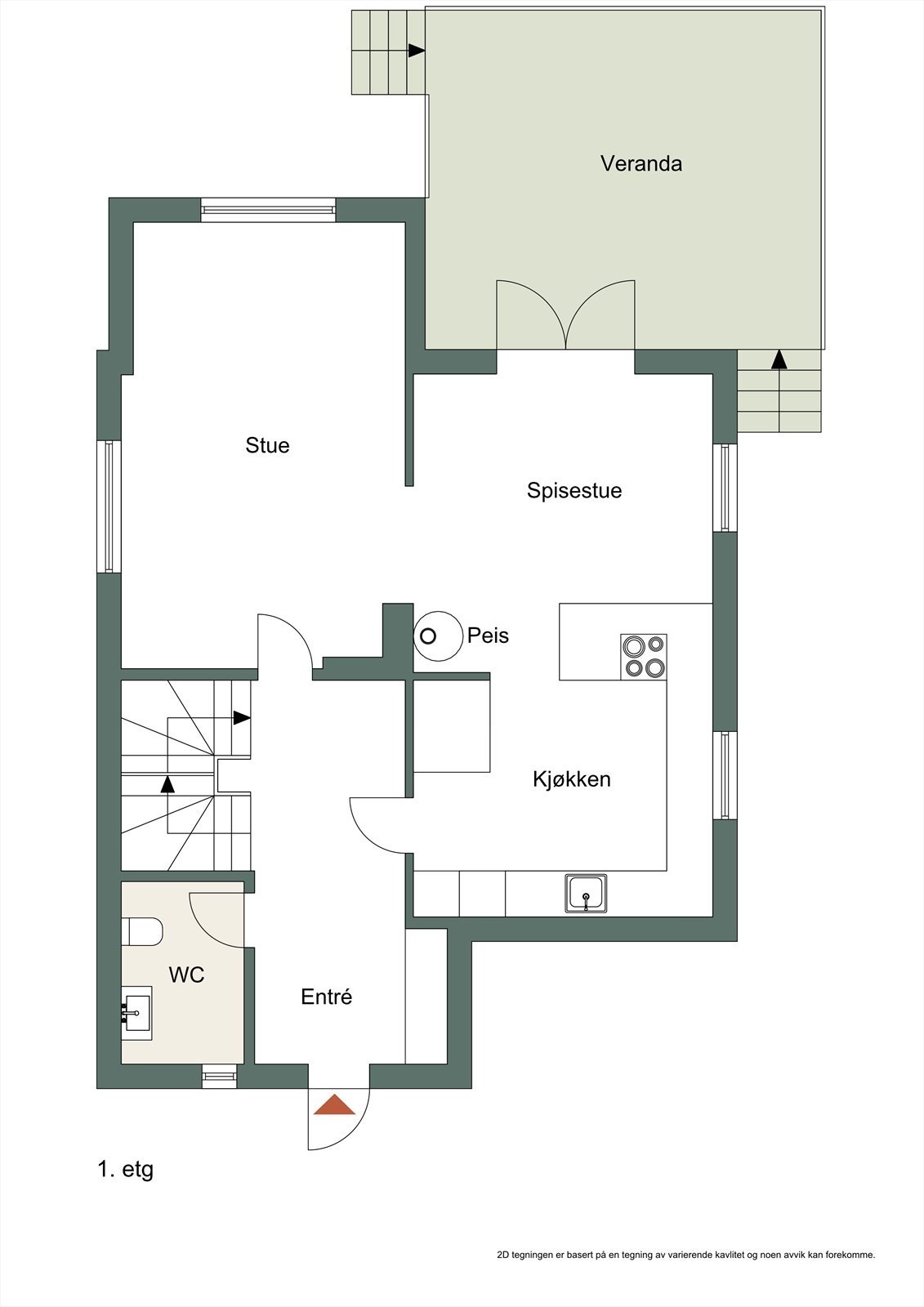 Plantegning - 1. etasje Galleribilde