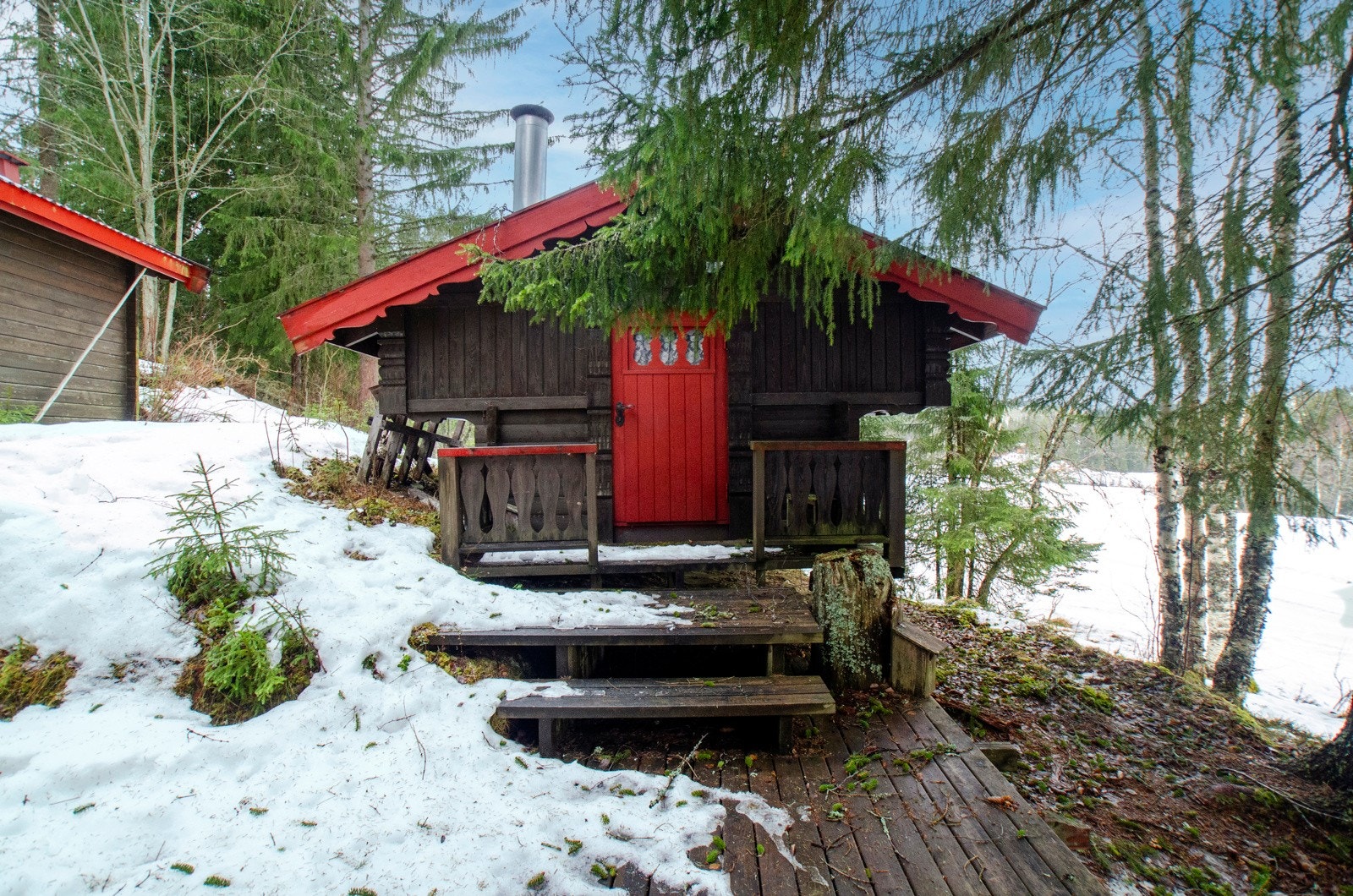 På eiendommen står det også et koselig anneks. Galleribilde