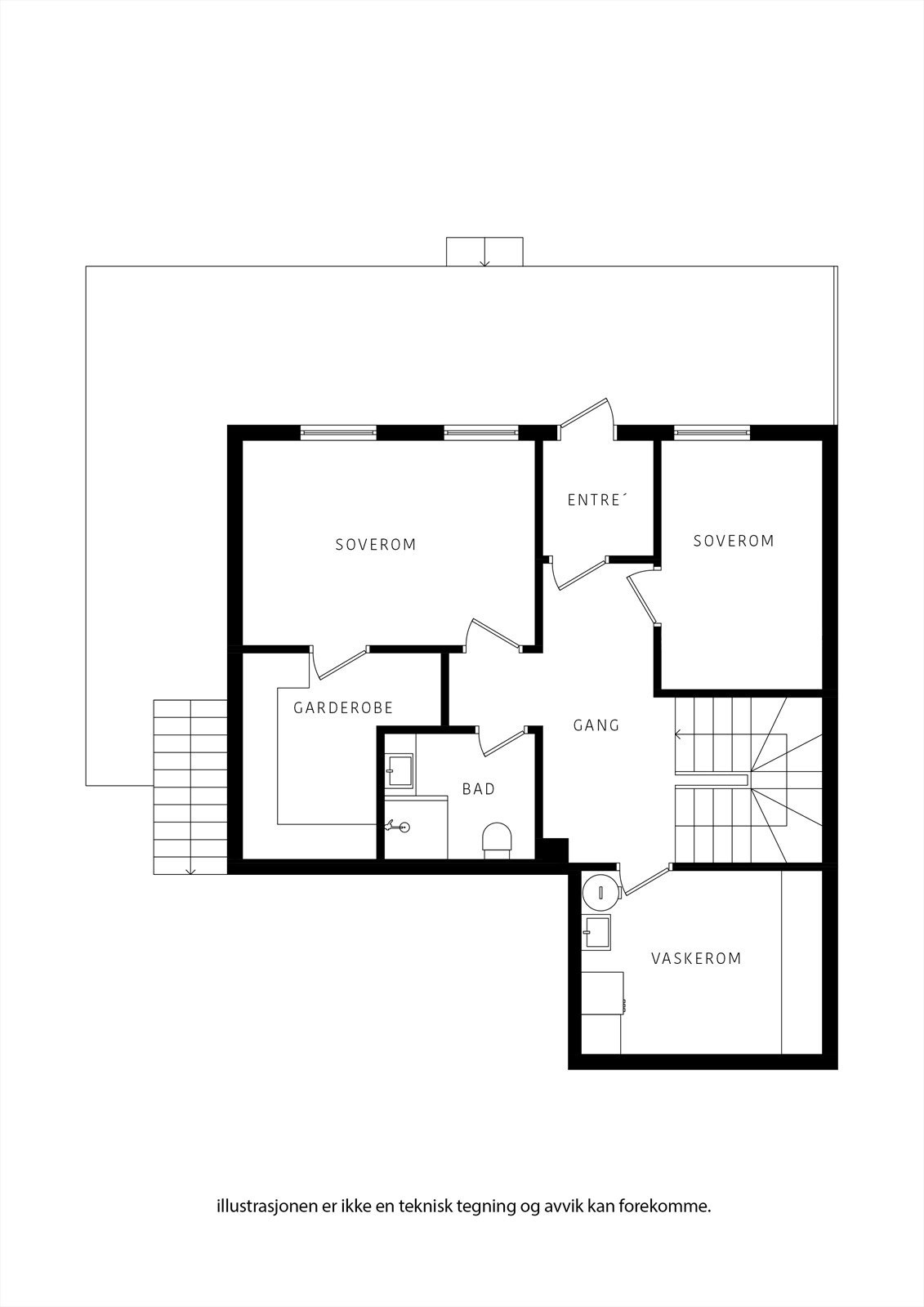 Plantegning 1 etasje. Galleribilde