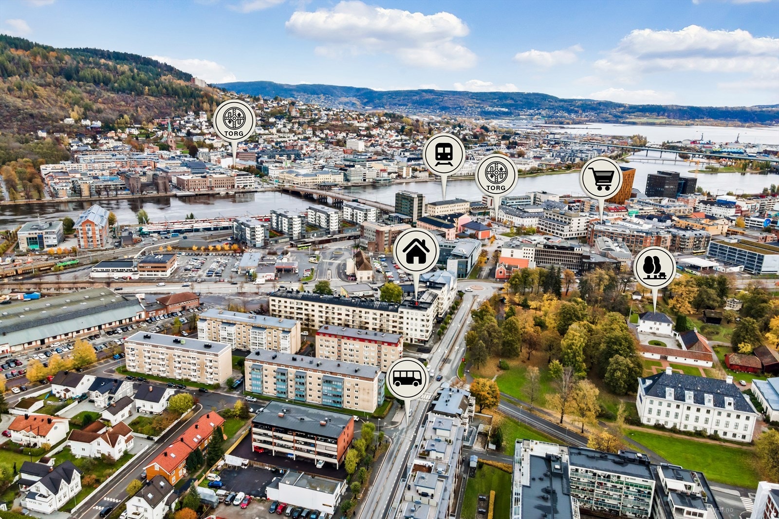 Her bor du sentralt med kort gangavstand til togstasjon, busstasjon og sentrum med alle fasiliteter. Galleribilde