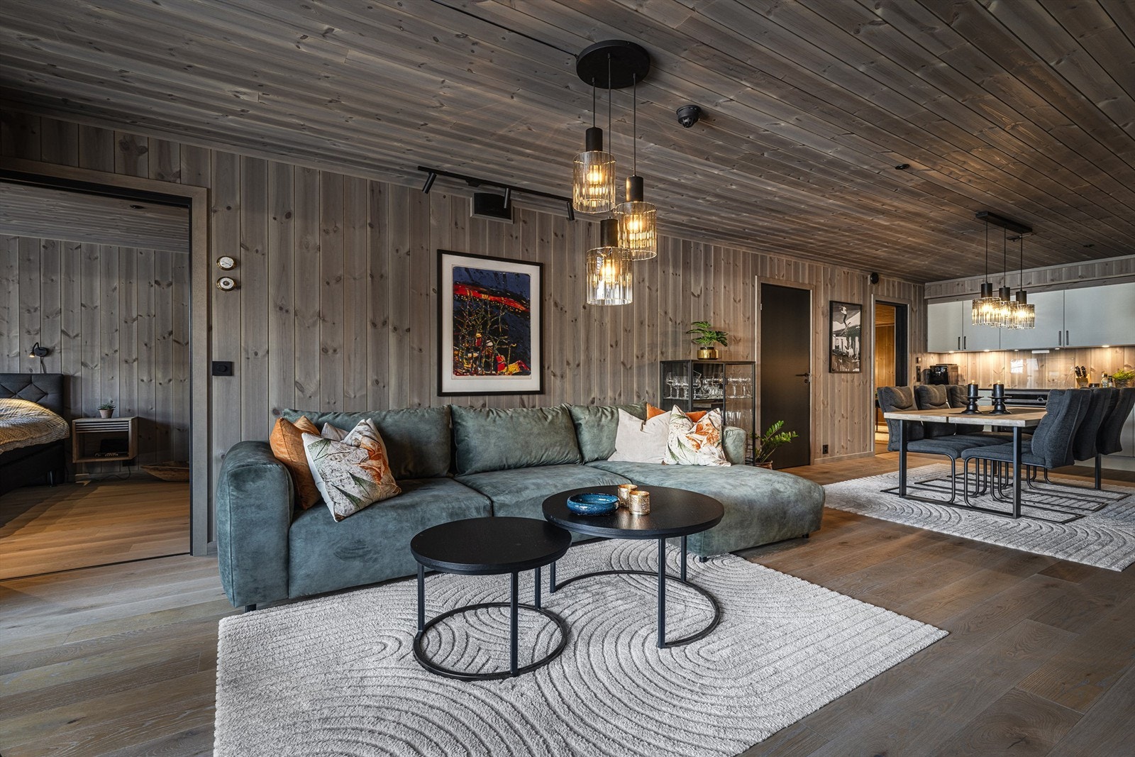 Komfortabel vannbåren gulvvarme fra Tece er installert i alle oppholdsrom. Galleribilde