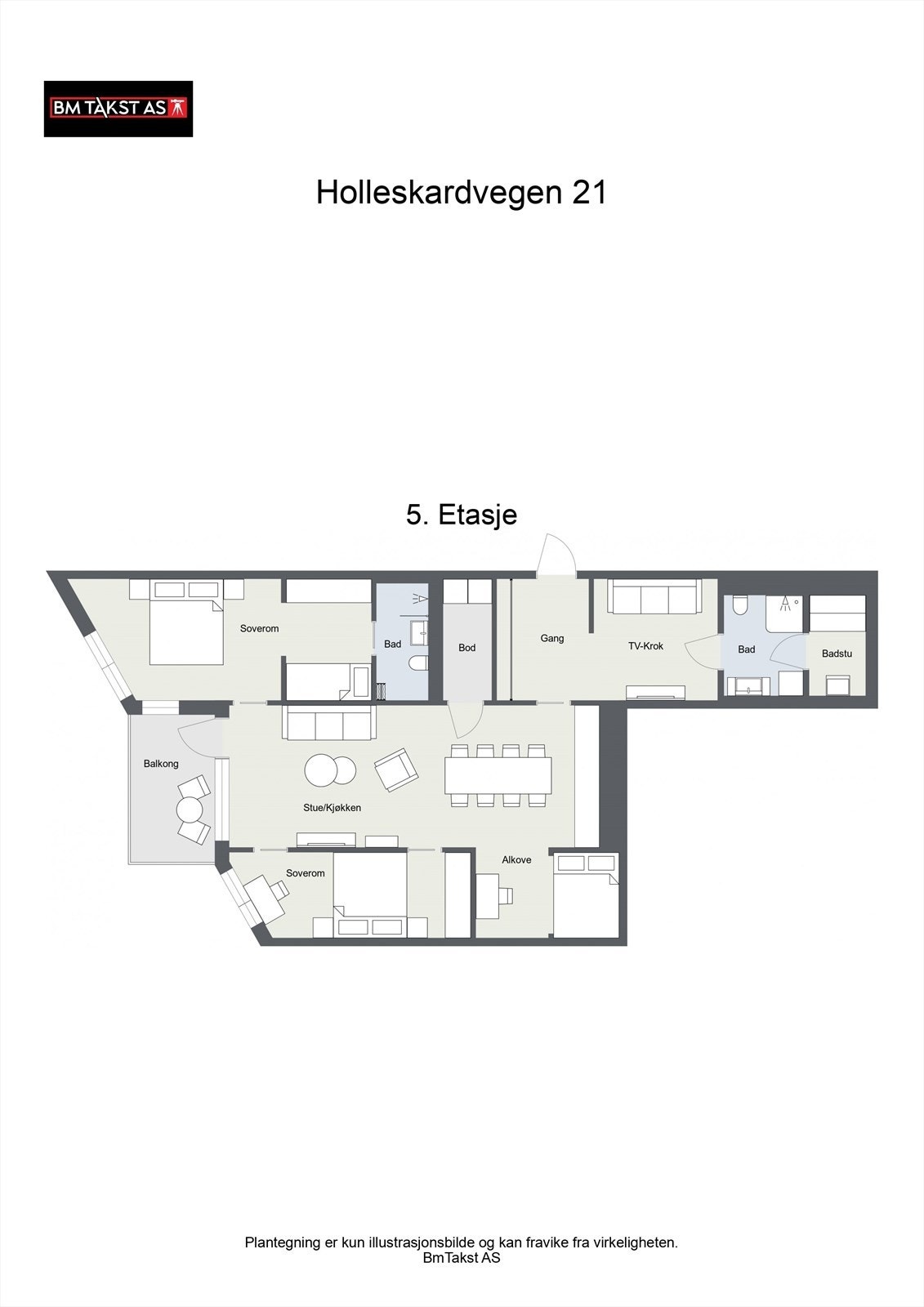 Plantegning - 5. etasje Galleribilde