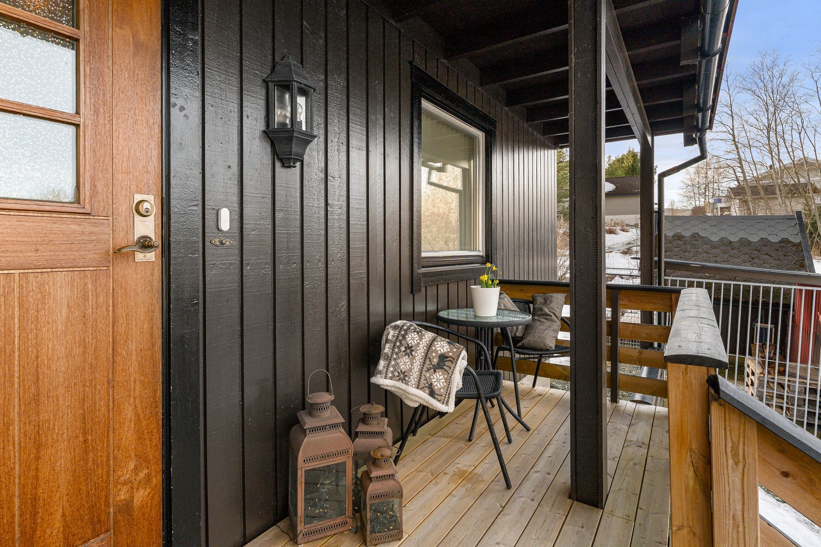 Nyt soloppgangen fra verandaen Galleribilde