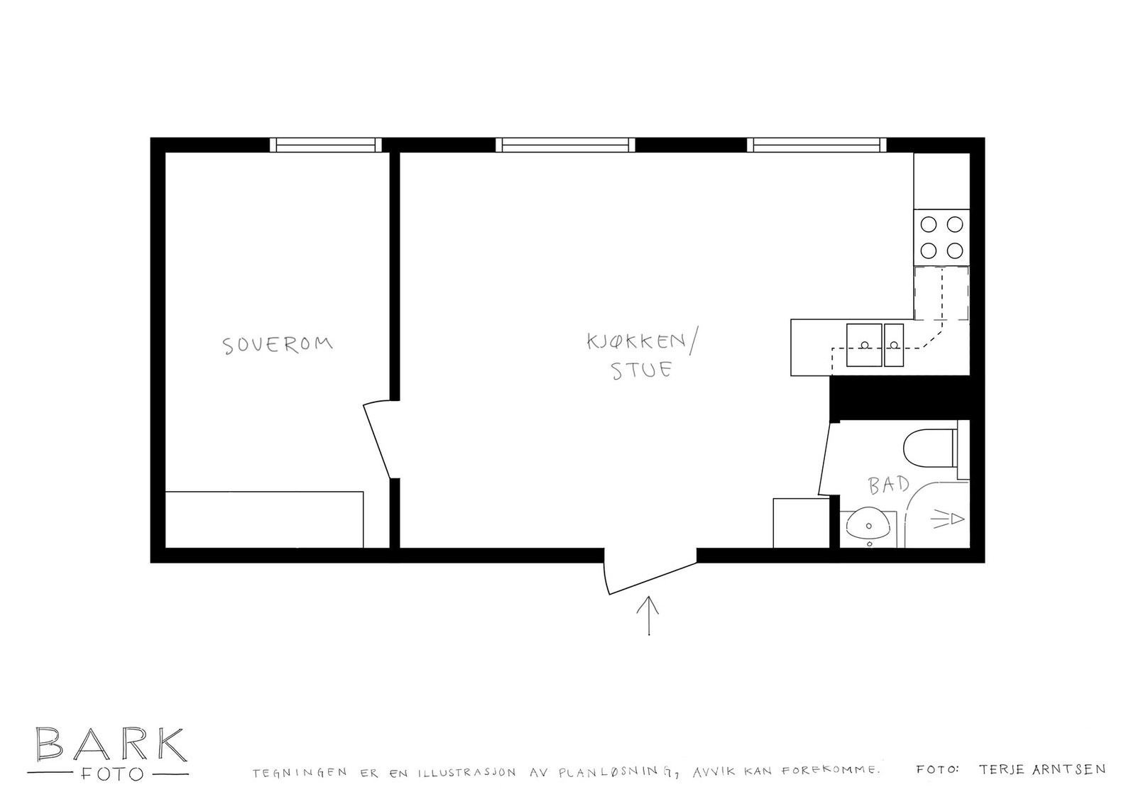 - Plantegning. Tilhørende leiligheten medfølger to stk. boder - Galleribilde