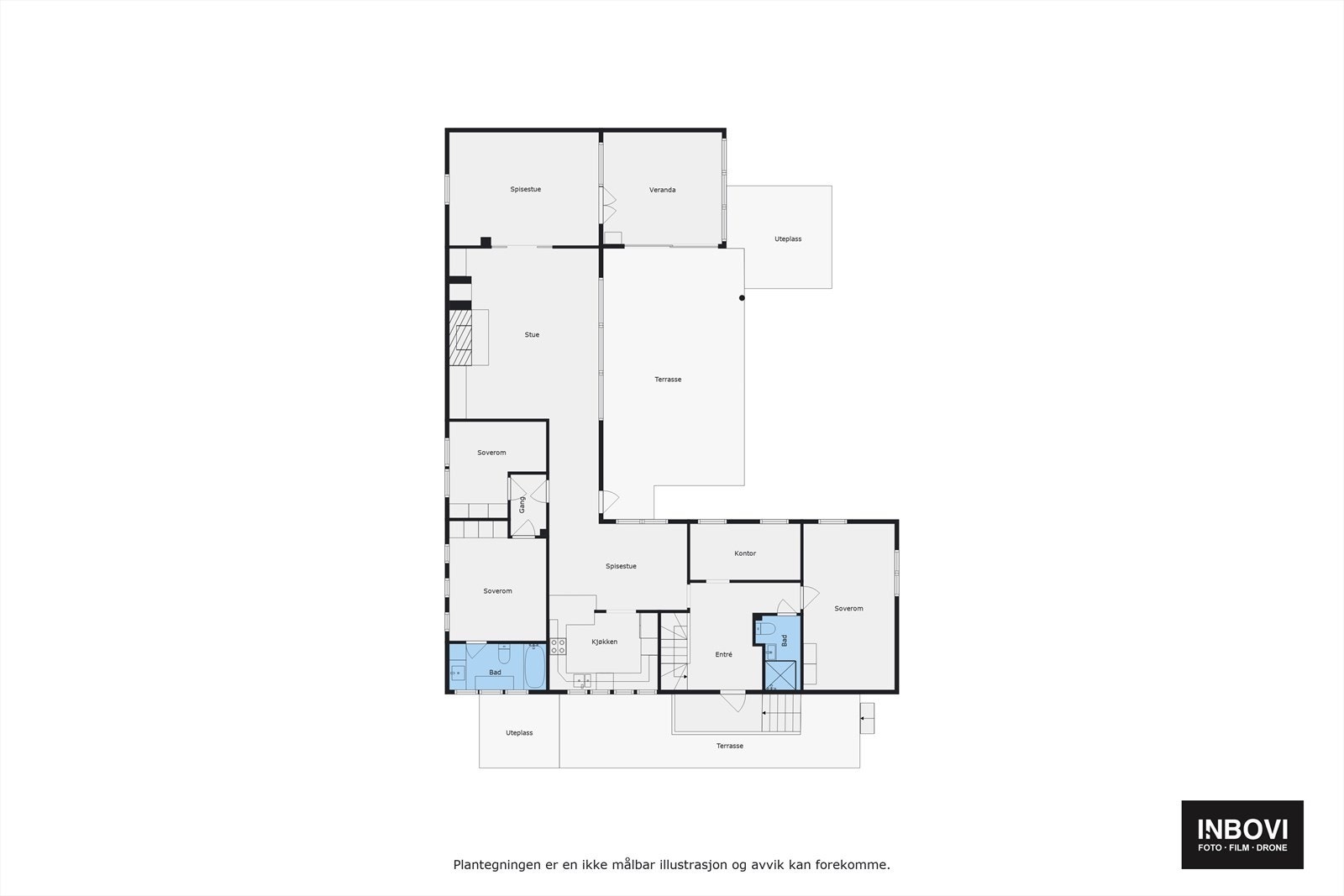 Plantegning 1.etg Galleribilde
