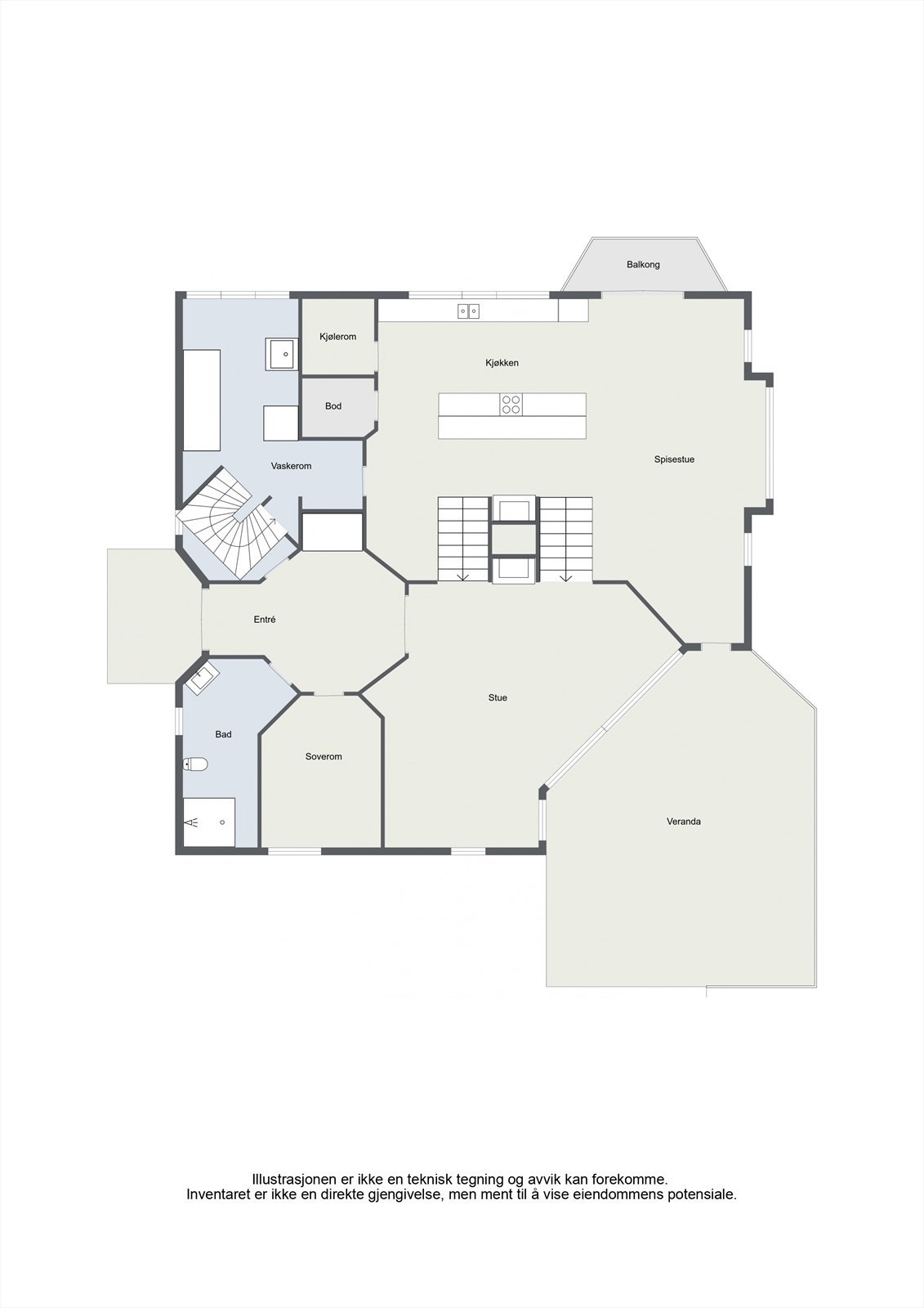 Plantegning 1.etasje. Galleribilde