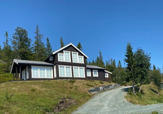 Oppkjøring med natursteinsmur og parkeringsplass midt i oppkjøring. (Privat bilde) Galleribilde