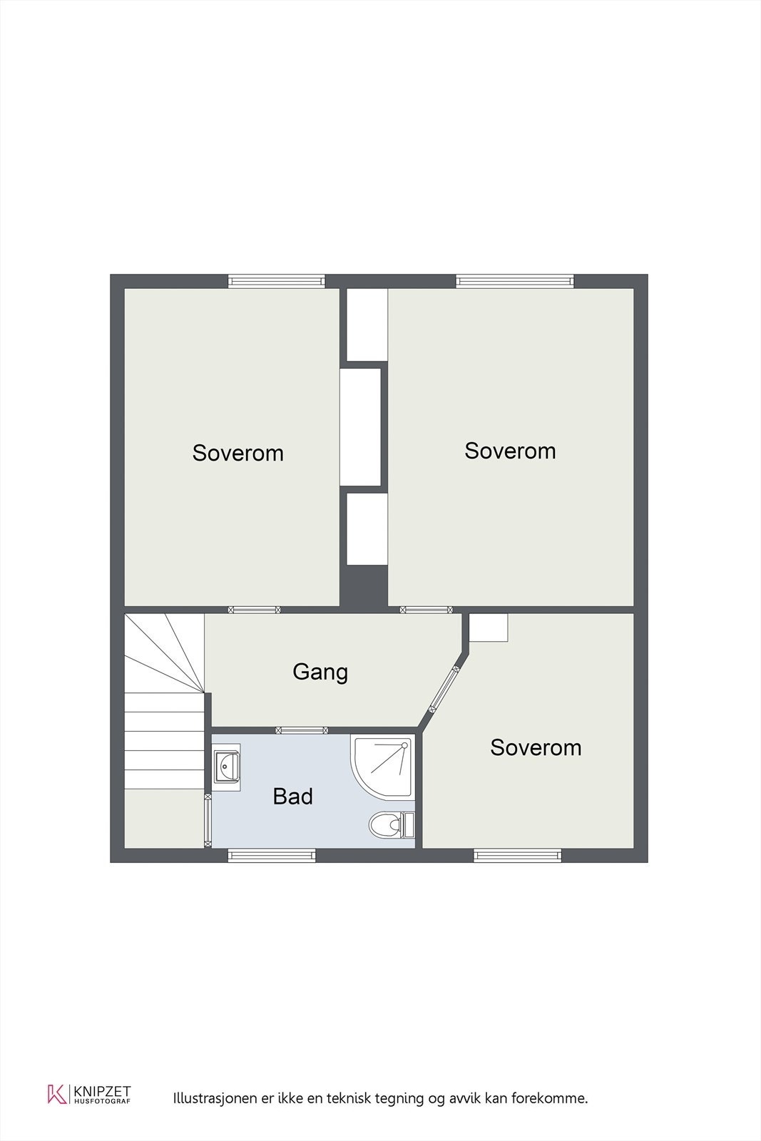 Plantegning 2. etasje Galleribilde