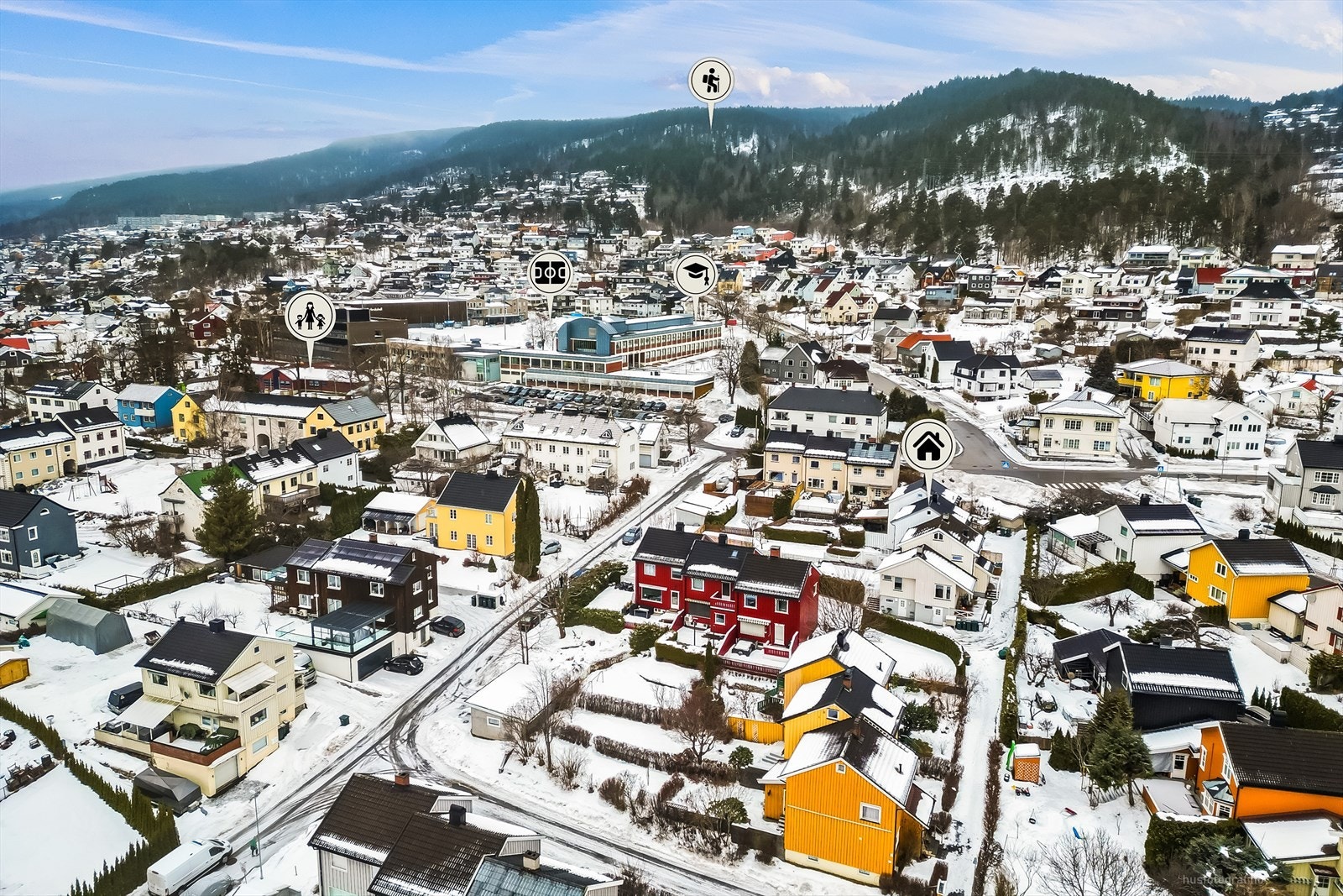 Det er kun ca. 4 min gange til Øren skole Galleribilde