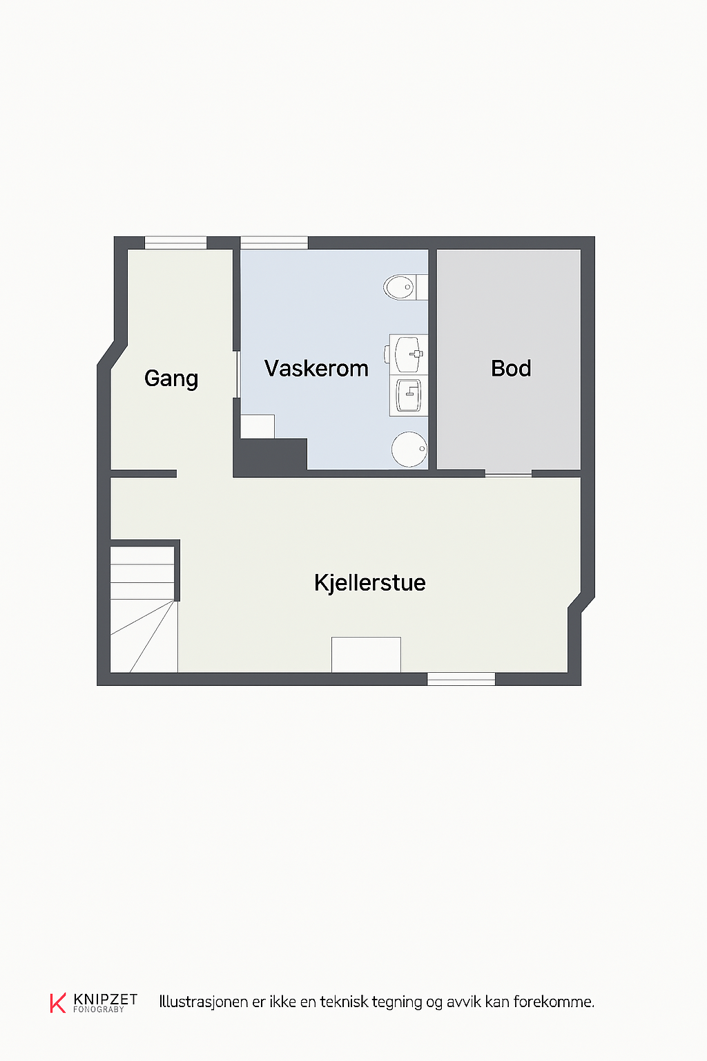 Plantegning kjellerstue Galleribilde