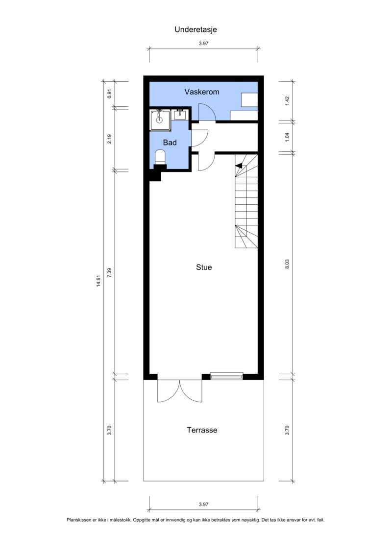 Plantegning underetasje Galleribilde