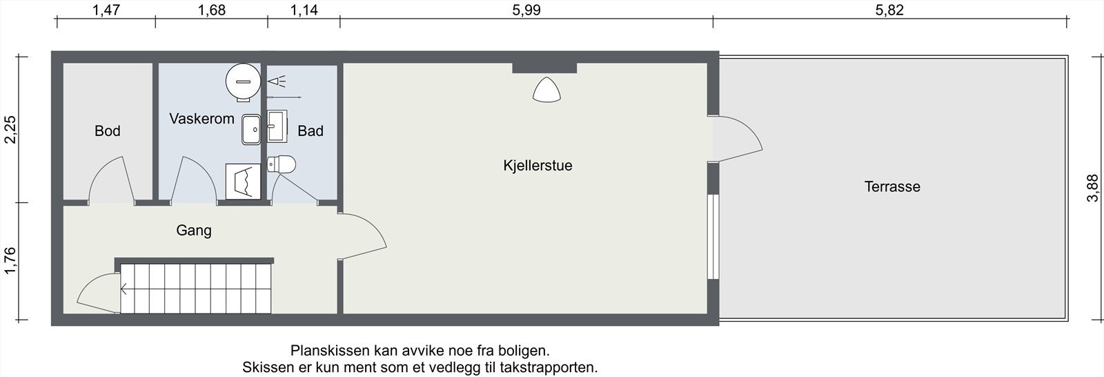Plantegning underetasje. Galleribilde