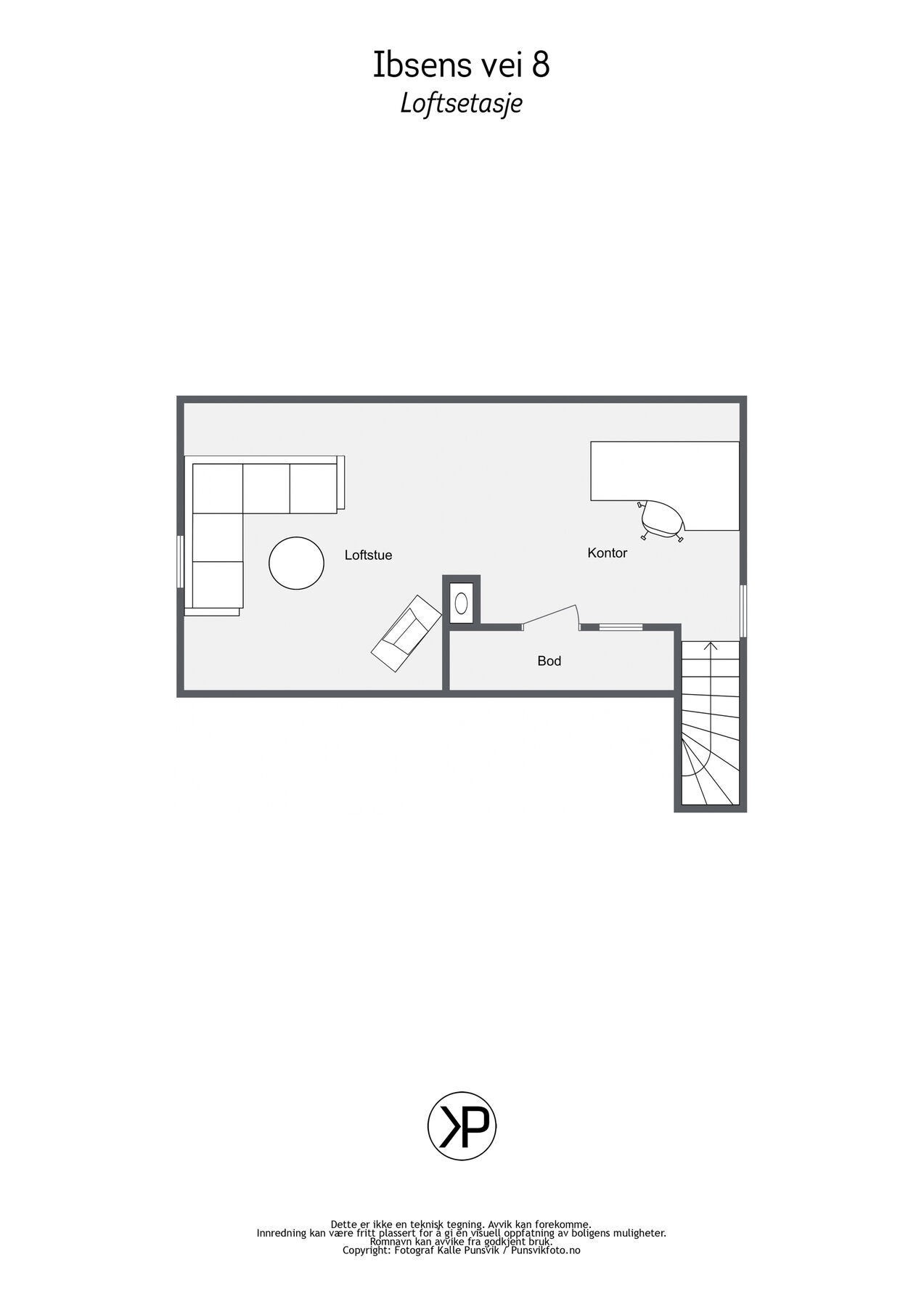 Plantegning loft Galleribilde