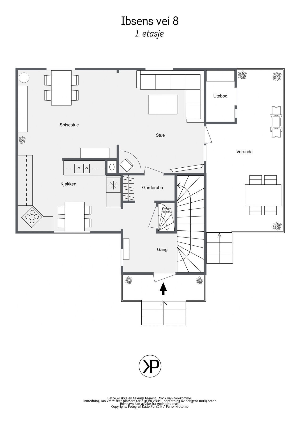 Plantegning 1. etasje Galleribilde
