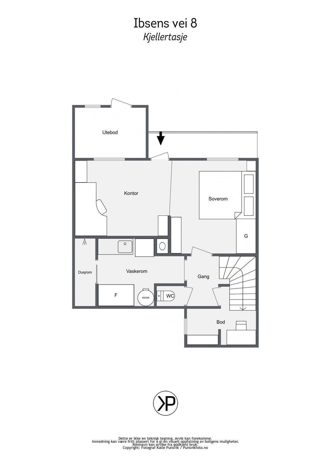 Plantegning kjeller Galleribilde