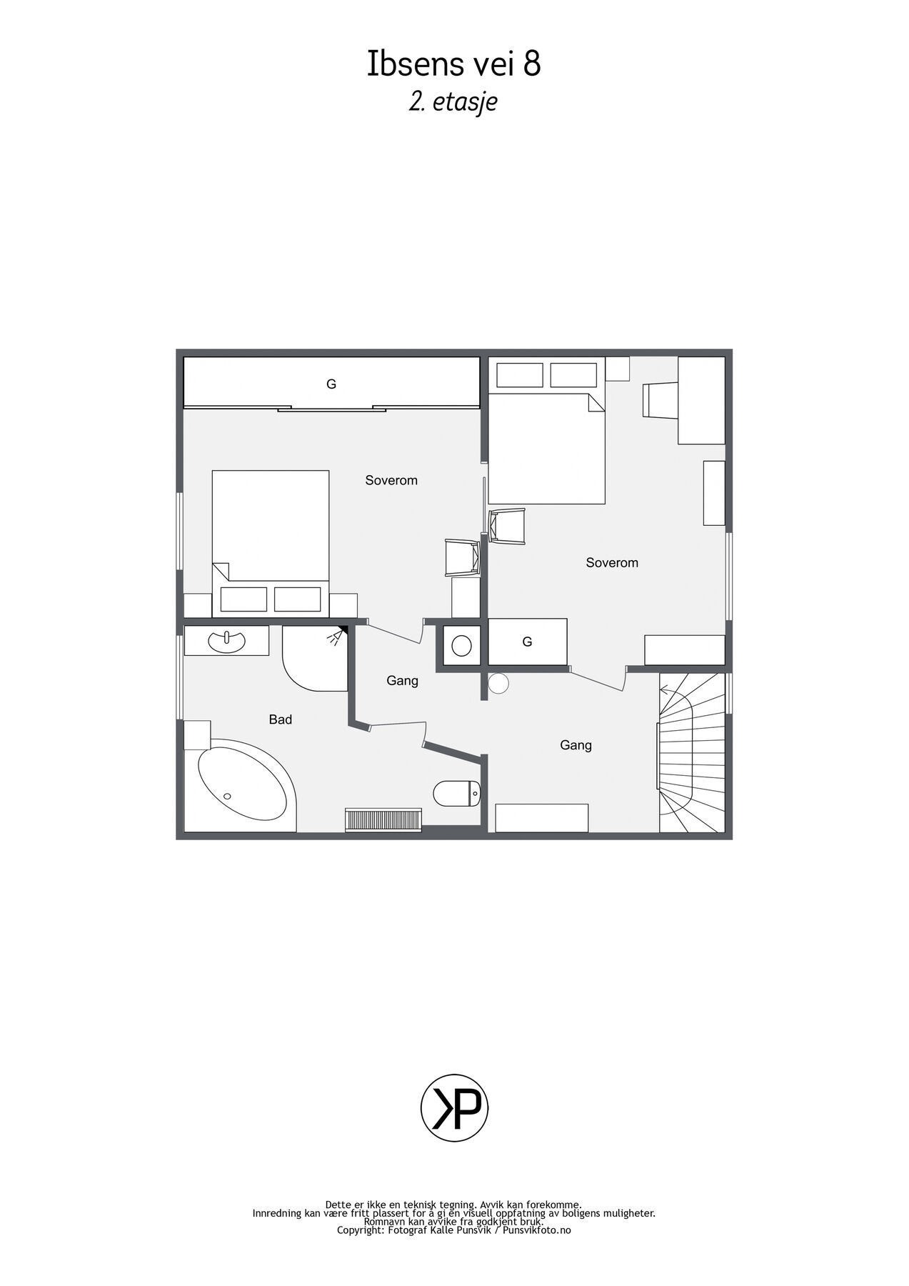 Plantegning 2. etasje Galleribilde