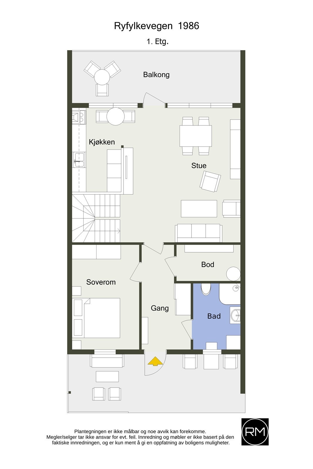 Plantegning 1. etasje Galleribilde