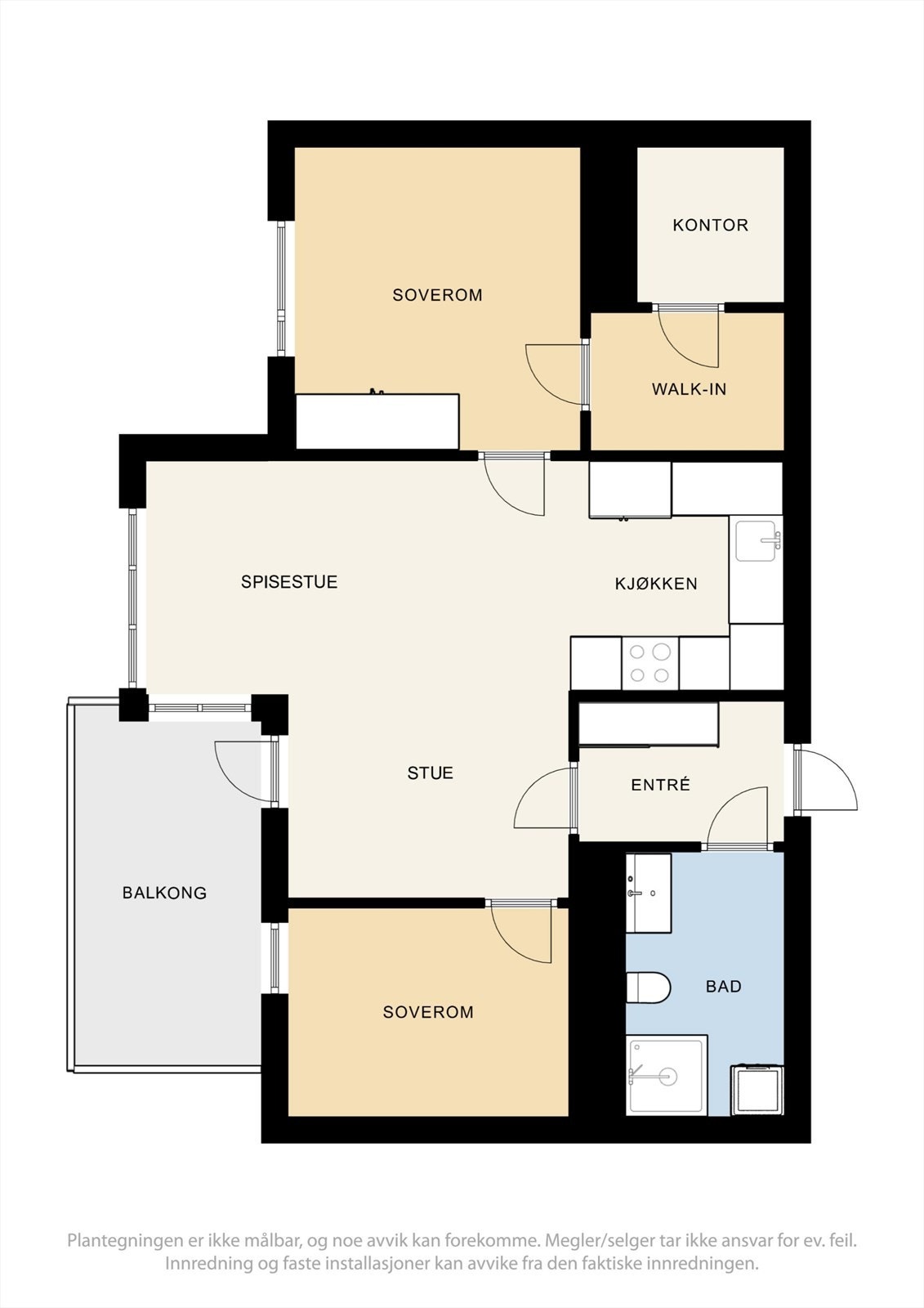 Boligen ligger i 6.etasje og har en godt utnyttet planløsning. Galleribilde