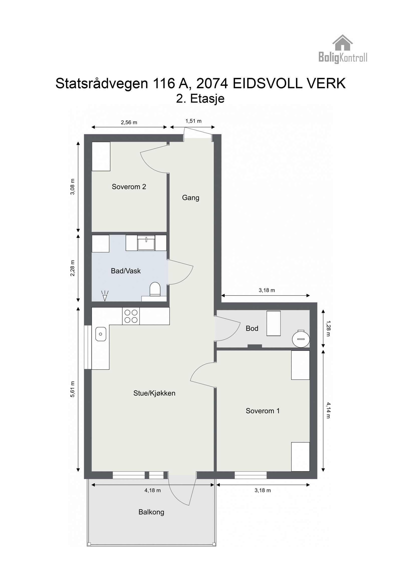 Plantegning 2. Etasje. Galleribilde