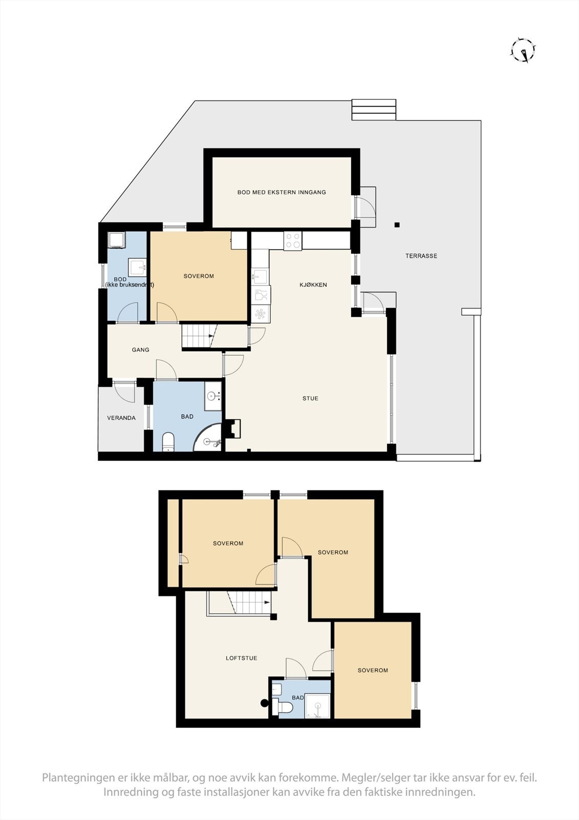 Vi starter først med plantegningen slik at det blir lettere å orientere seg. Galleribilde