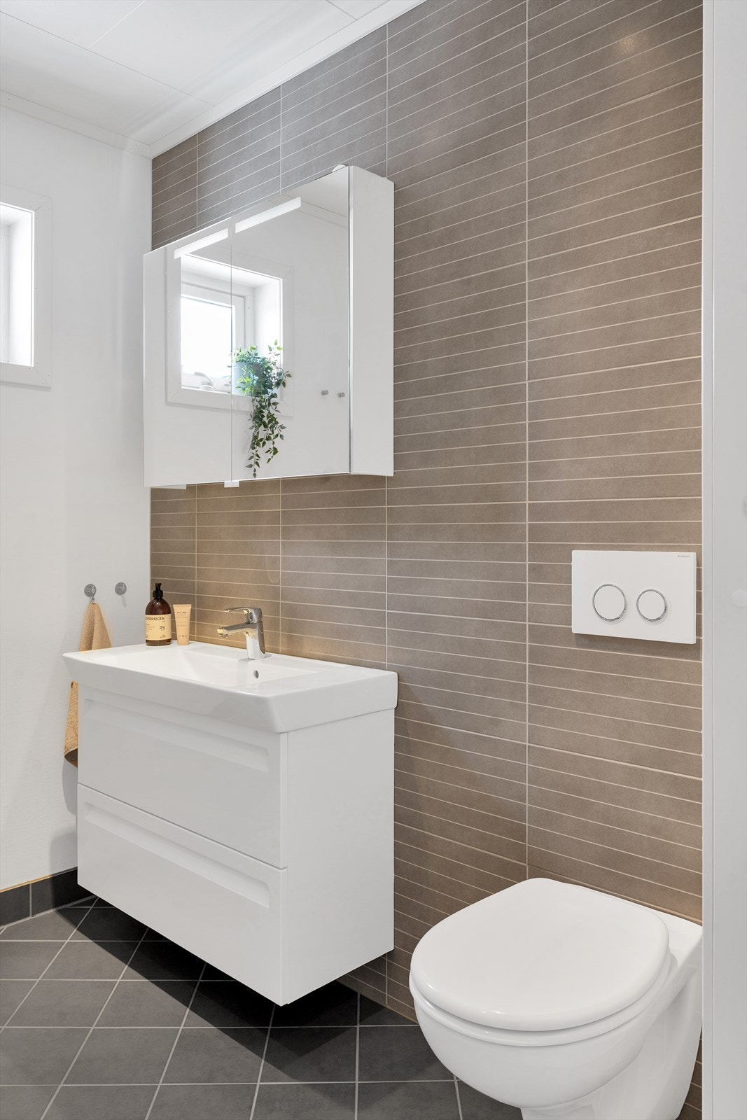 Vegghengt toalett med innebygd cisterne. Galleribilde