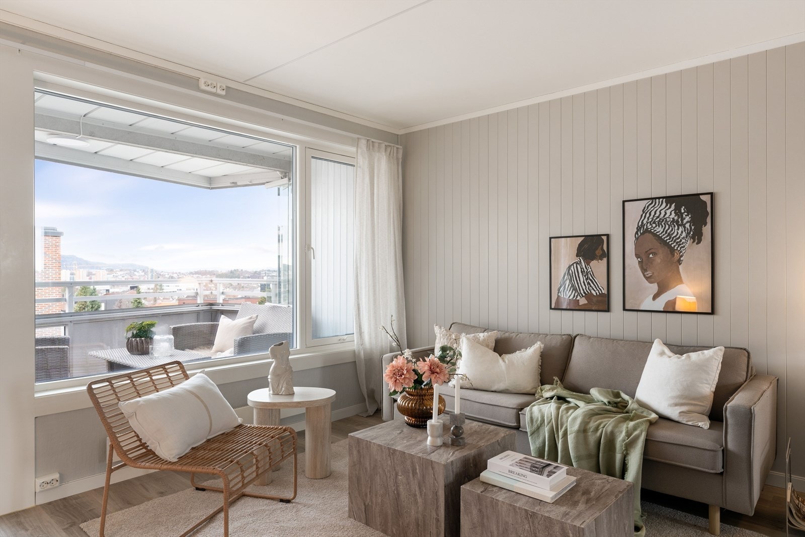 Det ble installert balansert ventilasjon i leiligheten i 2016 for et behagelig inneklima. Galleribilde