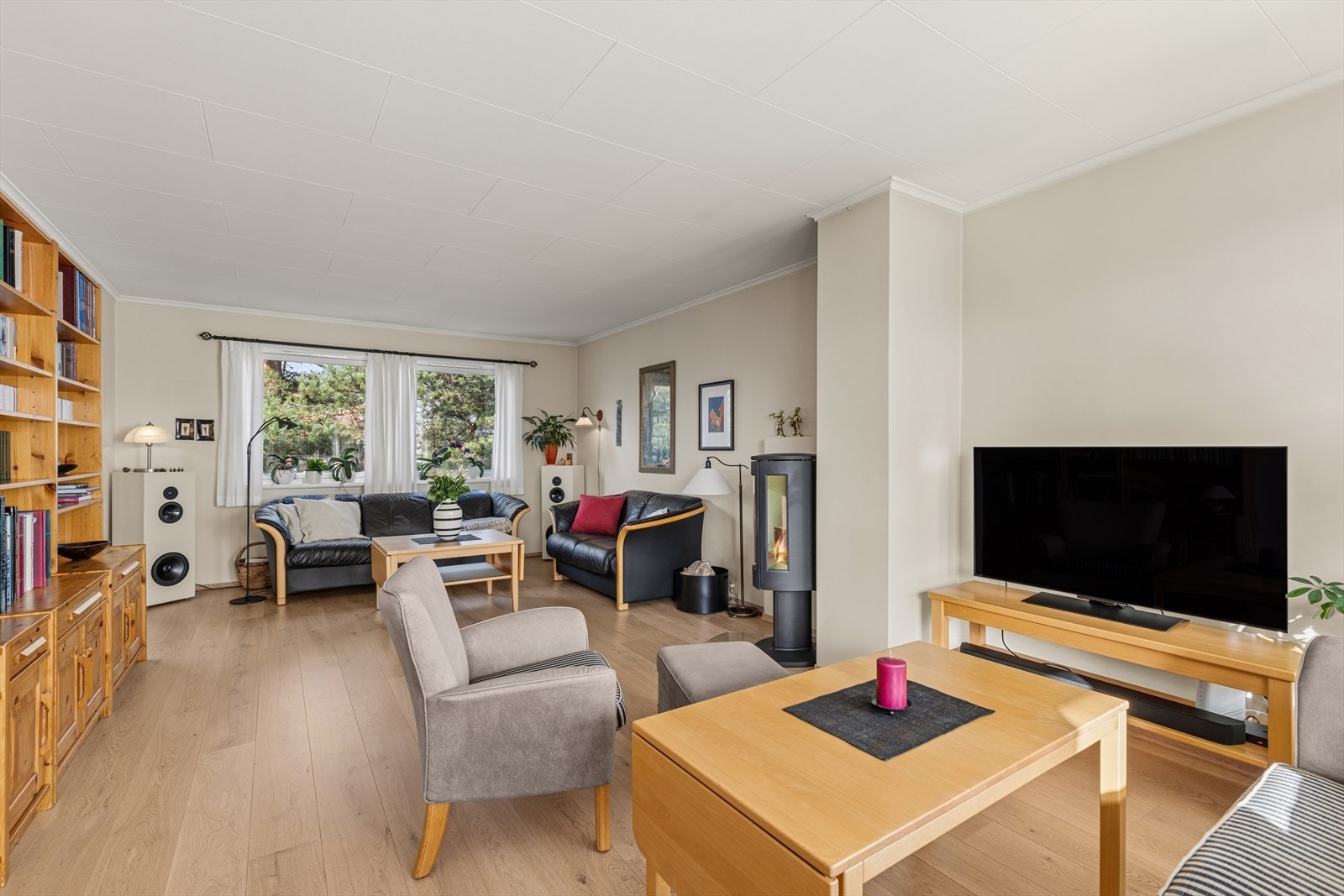 Malte overflater og pent gulv i denne etasjen. Galleribilde