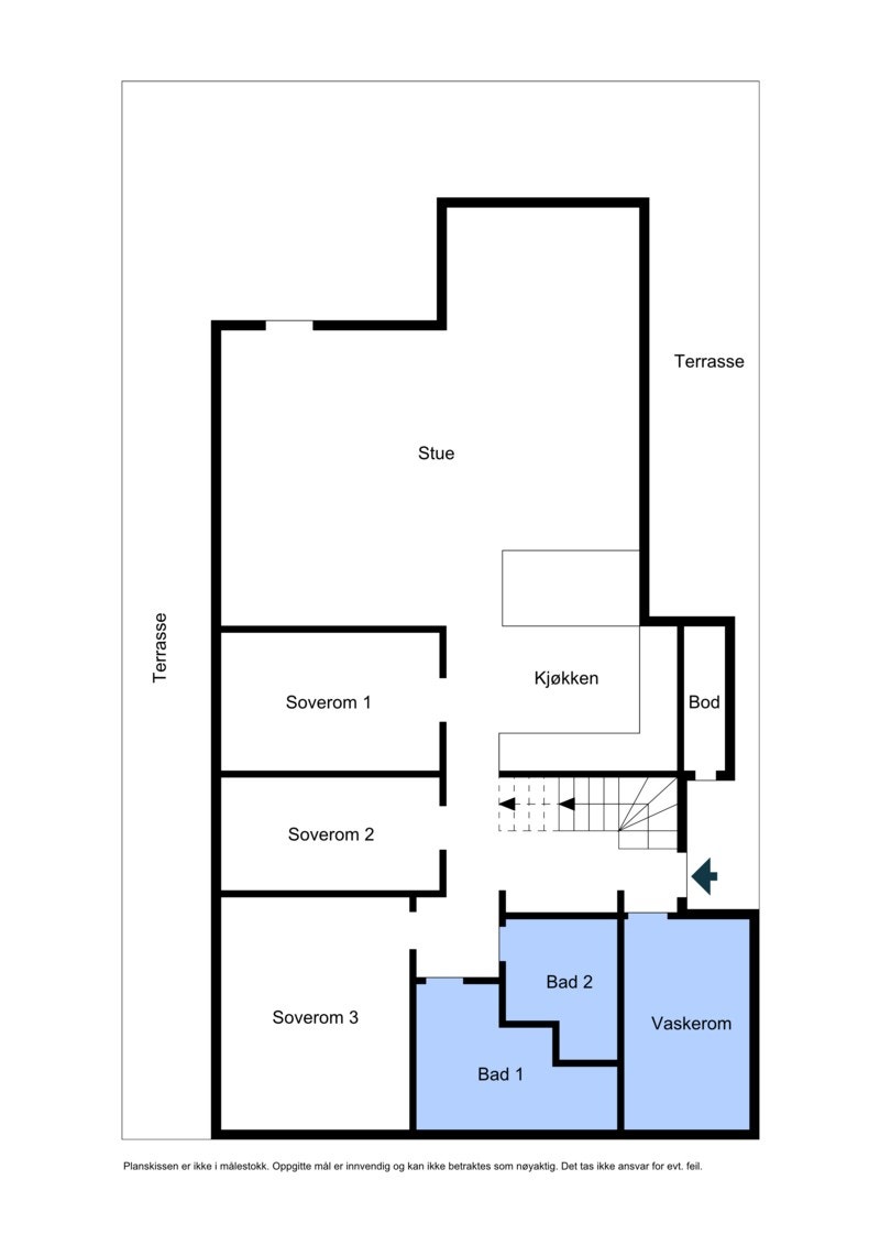 Plantegning 1. etg Galleribilde